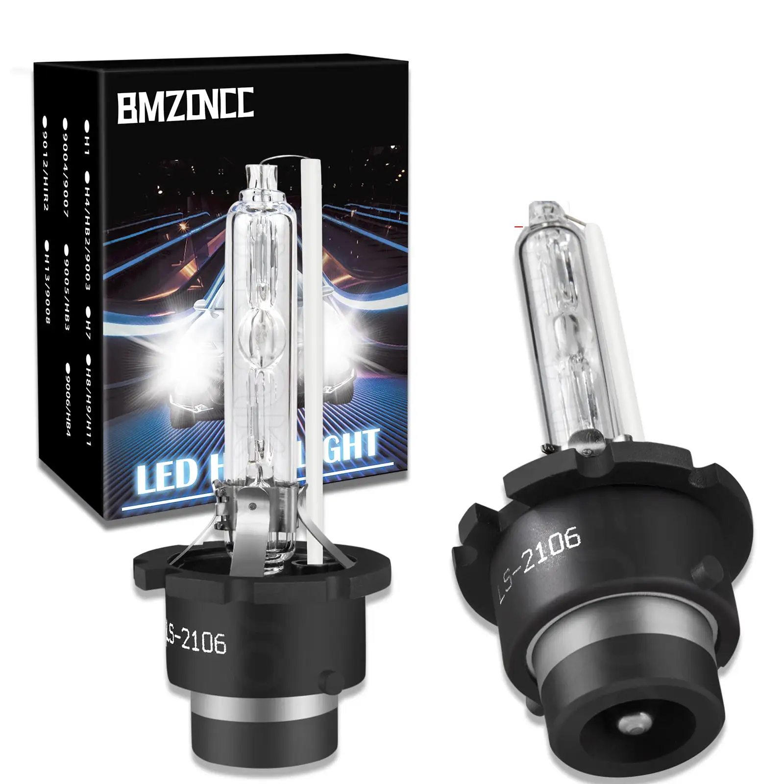 BMZONCC 2PCS D4S/D4R LED Headlight Replace HID Xenon Super Bright White Conversion Kit