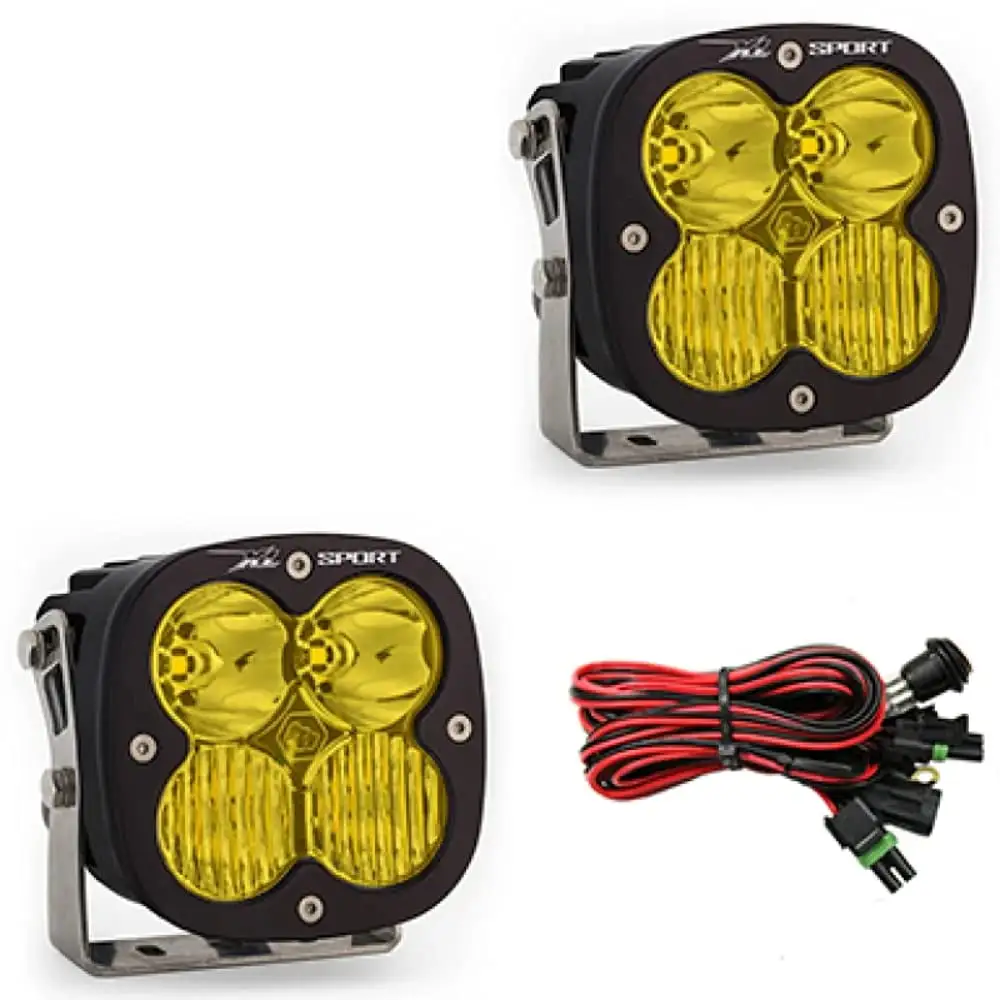 Baja Designs XL Sport SE33 LED Light Pod Pair for Jeeps. Off Road 4x4. Trucks. UTV - 2 PCS LED with Wiring Harness (Driving Combo; Amber)