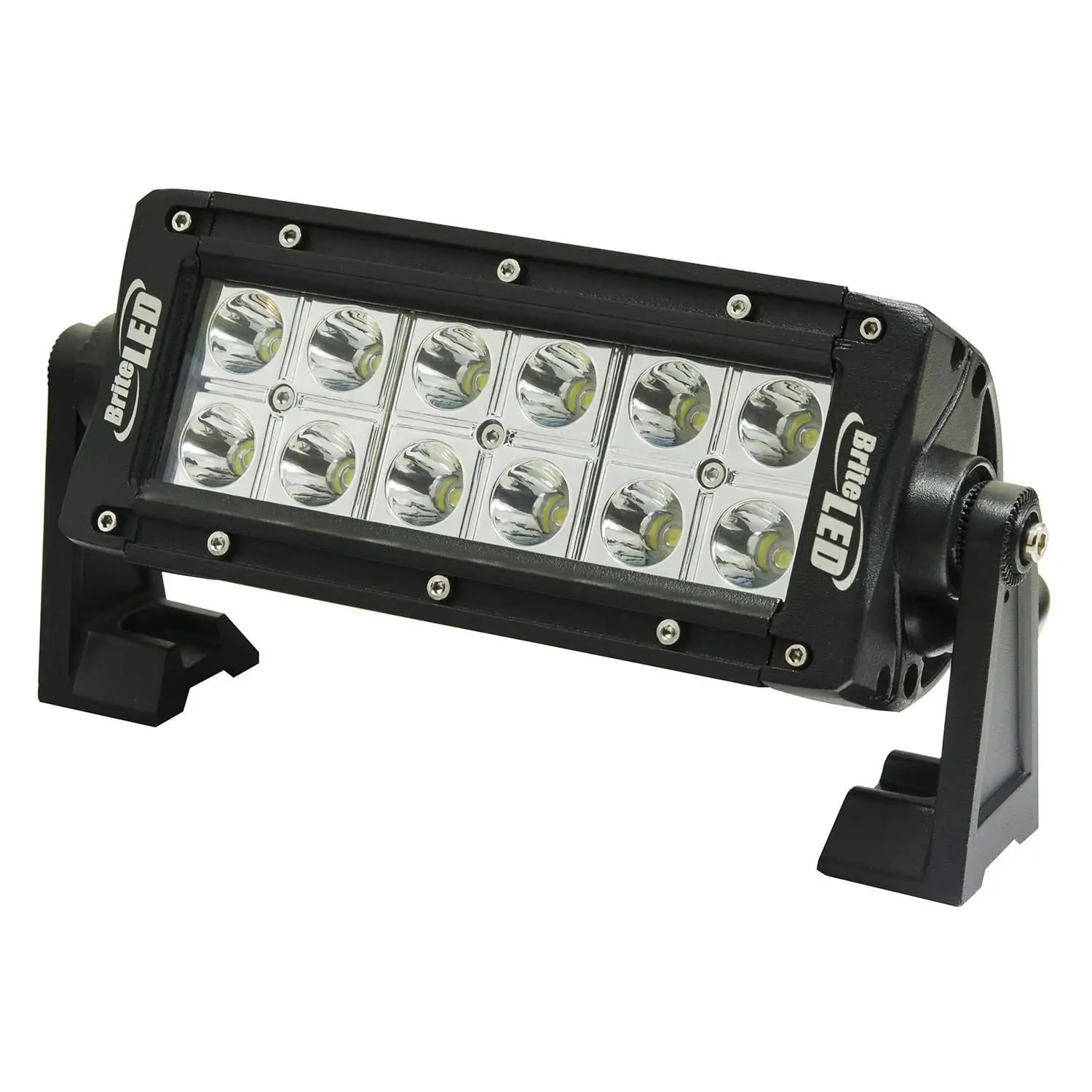 BriteLED ProStrobe LED Bar - 12 LEDs. 2 rows of 6 each - Spot-Beam Pattern - 12V - 24V. 1 each. sold by each