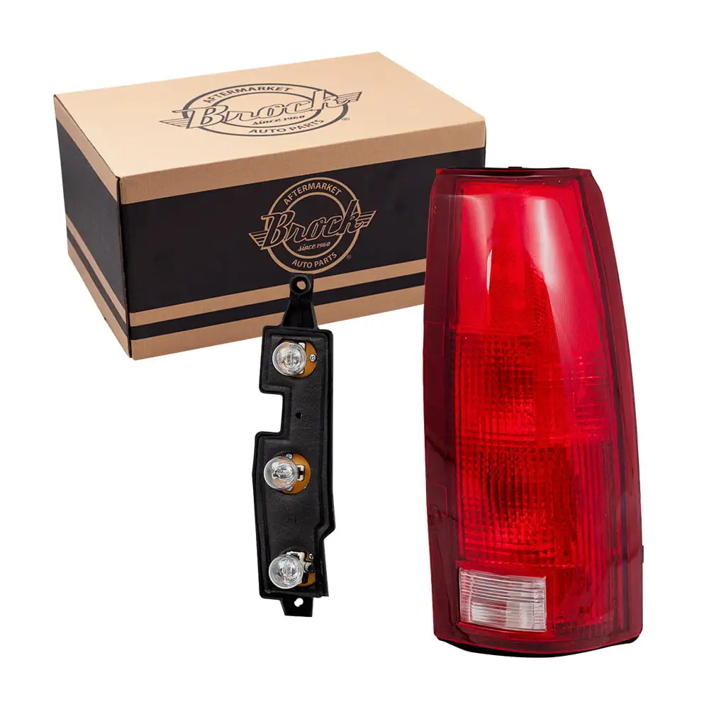 Brock Replacement Drivers Taillight Tail Lamp with Smoke Lens Compatible with 98-04 Frontier Pickup Truck 265597B425