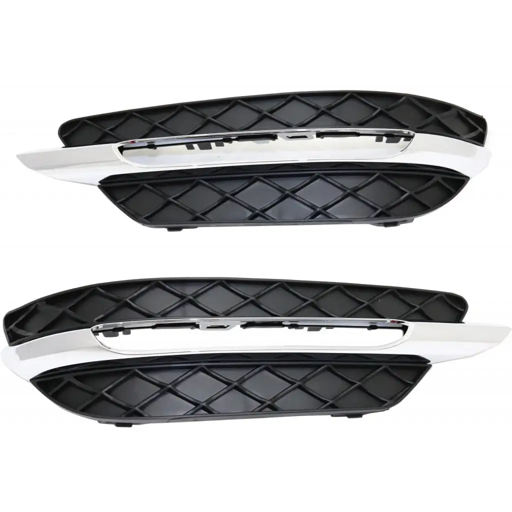 CarLights360: For Mercedes-Benz C300 Fog Light Bezel Cover 2012 2013 2014 Driver and Passenger Side Pair For MB1038117 + MB1039117