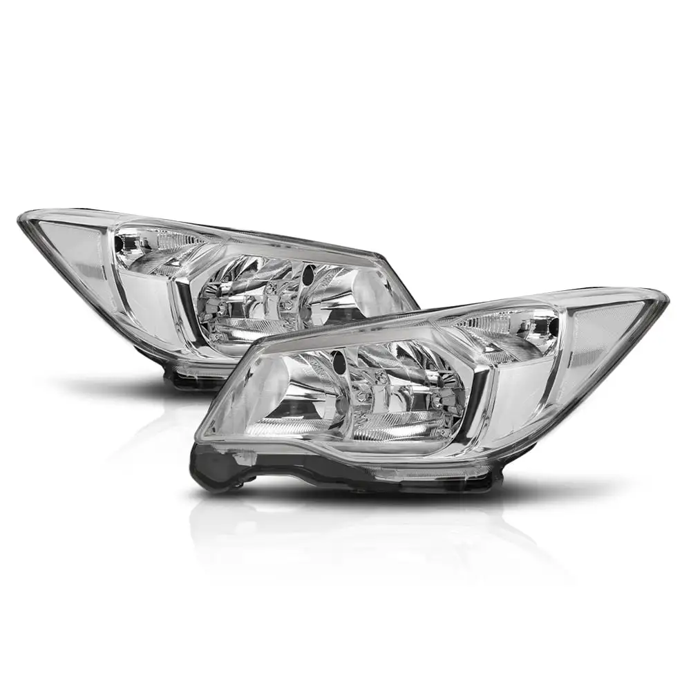 Chrome Clear Corner Halogen Headlight Lamps Assembly for 14-16 Subaru Forester