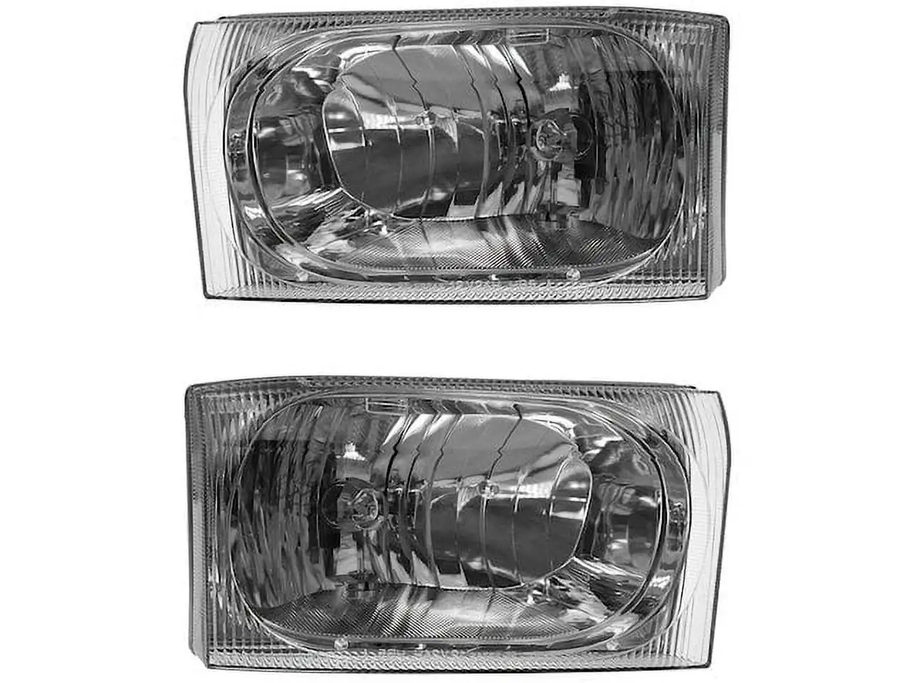 Composite Headlight Assembly Set of 2 - Compatible with 1999 - 2004 Ford F-250 Super Duty 2000 2001 2002 2003