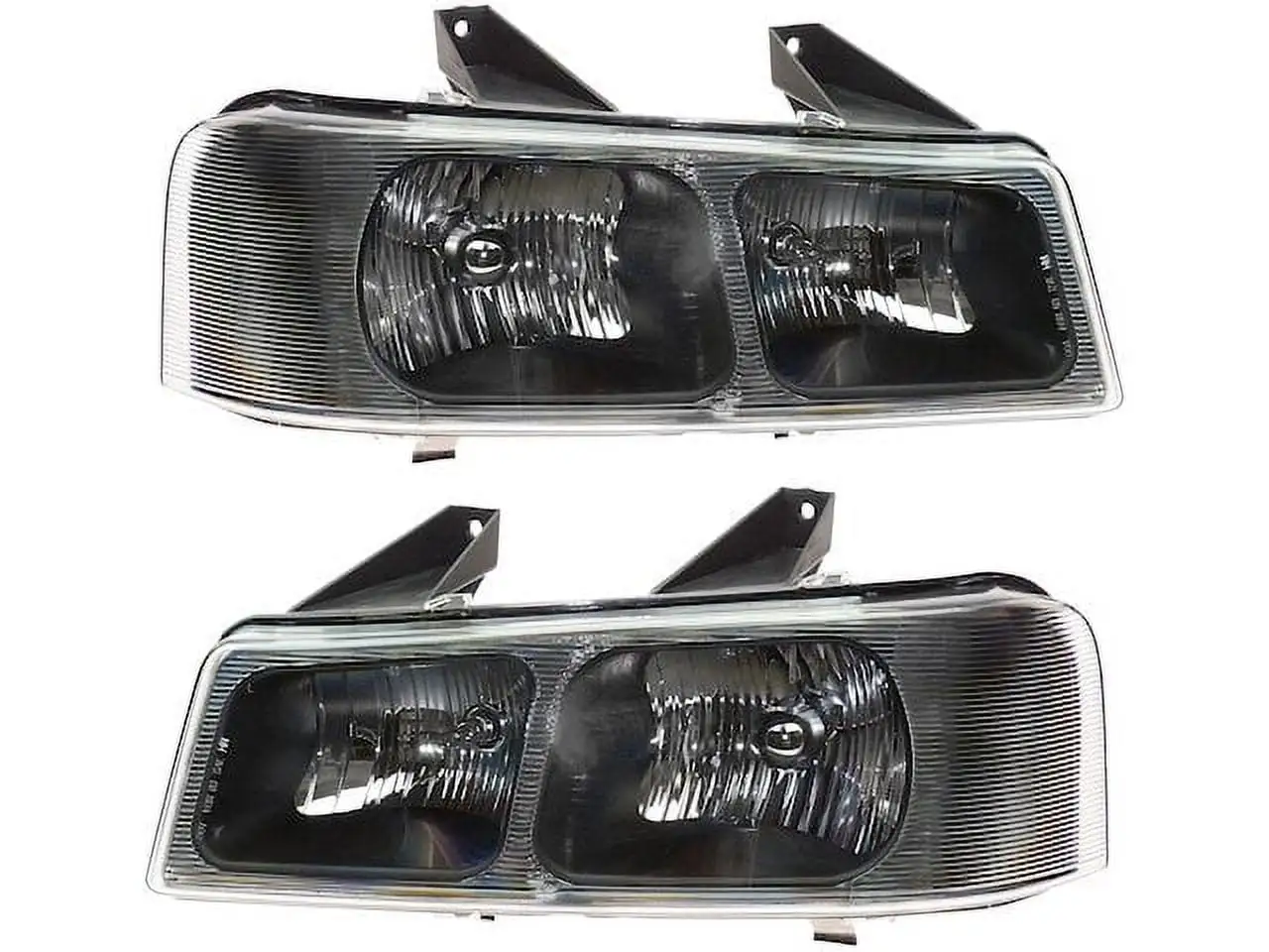 Composite Headlight Assembly - Set of 2 - Compatible with 2003 - 2014 Chevy Express 1500 2004 2005 2006 2007 2008 2009 2010 2011 2012 2013