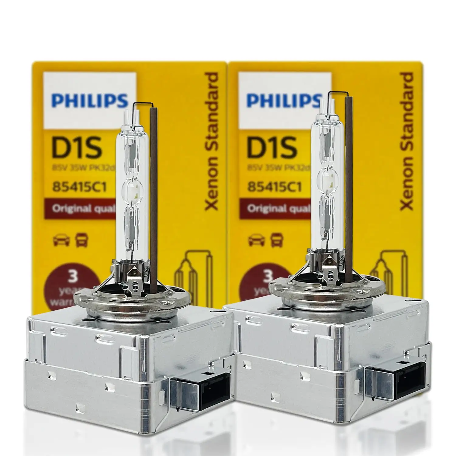 D1S - Philips HID Standard OEM 4300K 85415C1 Bulb w/ Security label (Pack of 2)