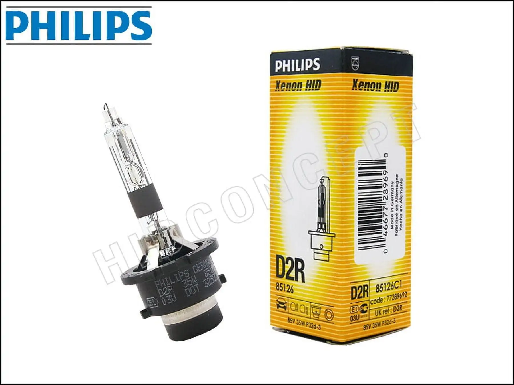 D2R: Philips 4300K Xenon HID OEM Headlight Bulb 85126 (Pack of 1)