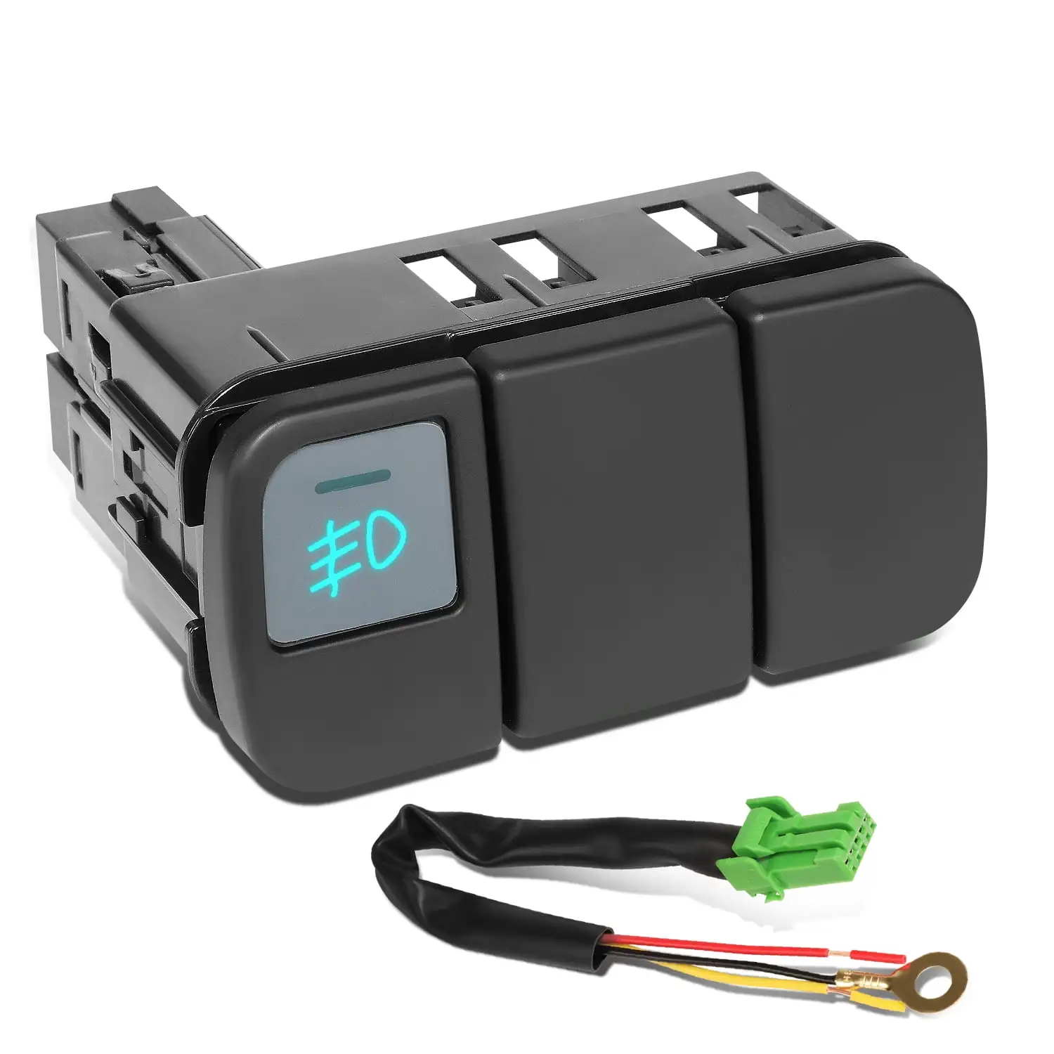 DNA Motoring FLSW-016 For 1992-1995 Honda Civic OE Style Dash Mounted Fog Light Lamp Switch with Wiring Harness