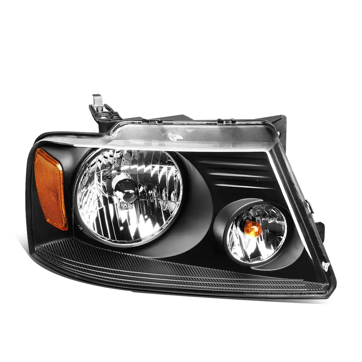 DNA Motoring OEM-HL-0010-R For 2004 to 2008 Ford F150 Lincoln Mark LT 1PC Factory Style Headlight Headlamp Assembly Right / Passenger Side (Black) 05 06 07 FO2503201