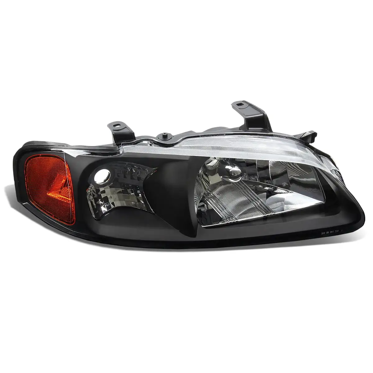 DNA Motoring OEM-HL-0017-R For 2000 to 2003 Nissan Sentra 1Pc Right / Passenger Side Factory Style Black Housing Headlight Lamp 01 02 NI2503149