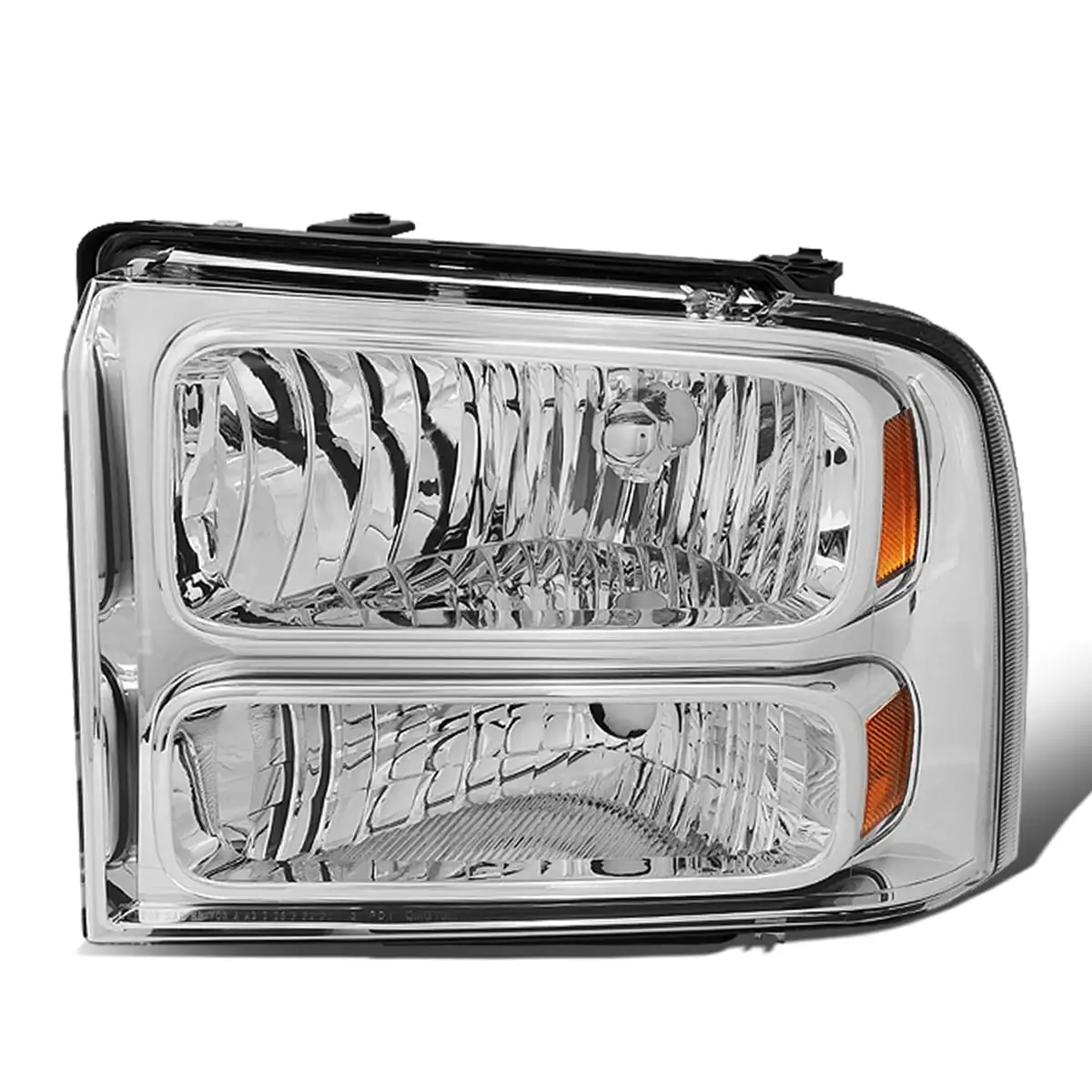 DNA Motoring OEM-HL-0024-L For 2005 to 2007 Ford F250 F350 F450 F550 Super Duty Pair Factory Style Headlight Lamp Assembly Left / Driver Side 06 Chrome FO2502217 FO2502217