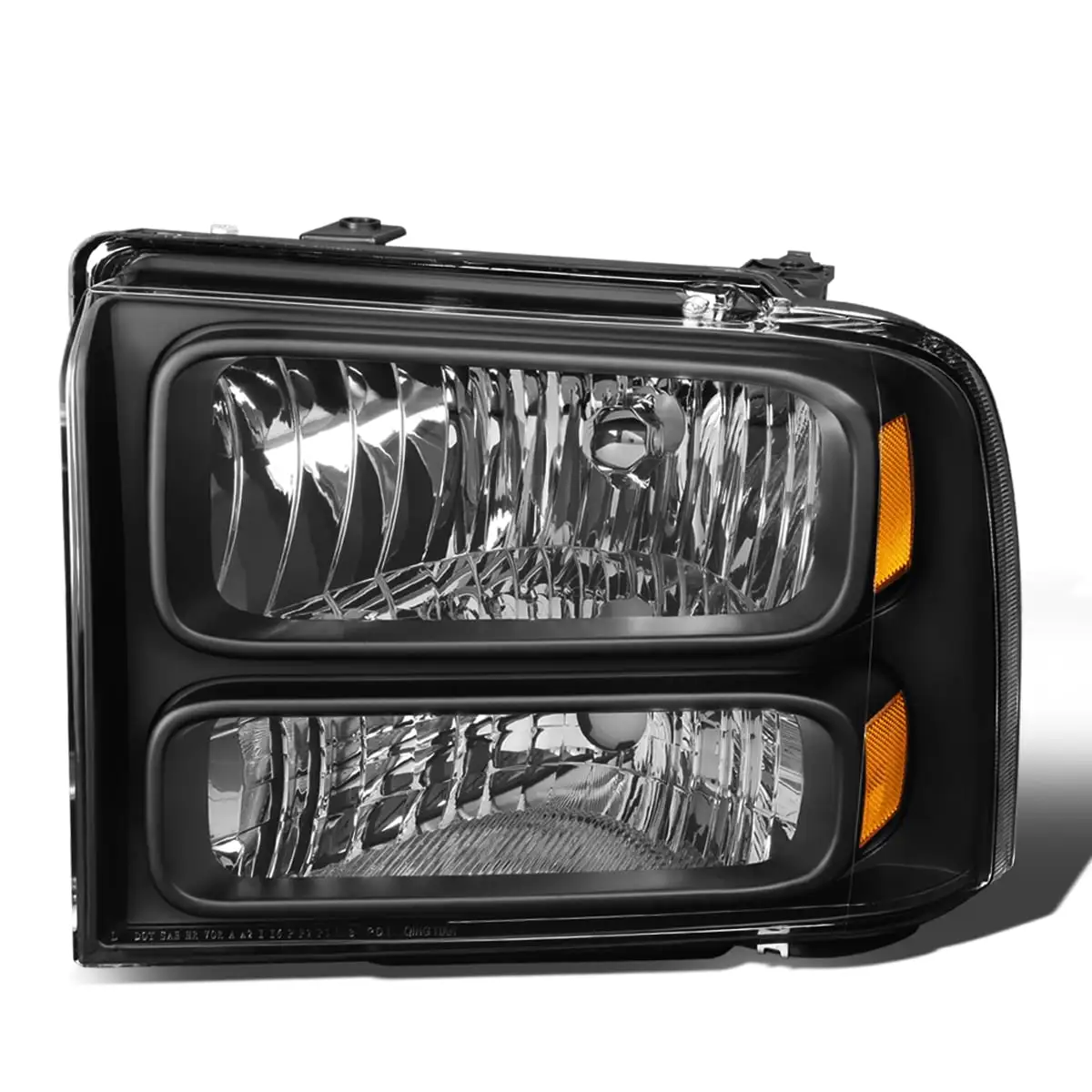 DNA Motoring OEM-HL-0025-L For 2005 to 2007 Ford F250 F350 F450 F550 Super Duty Pair Factory Style Headlight Lamp Assembly Left / Driver Side 06 Black FO2502217 FO2502217