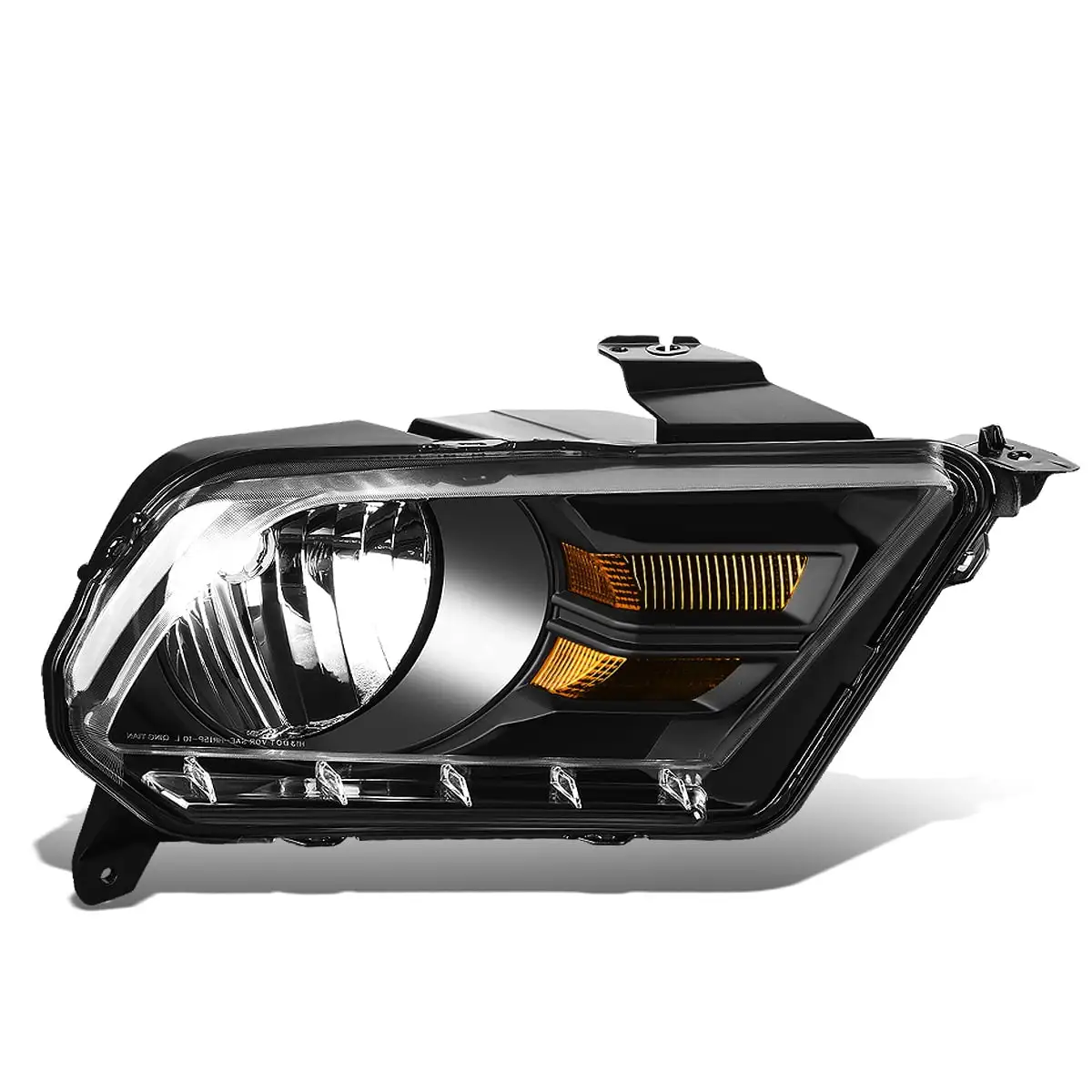 DNA Motoring OEM-HL-0047-R For 2010 to 2014 Ford Mustang 1PC Factory Style Driving Headlight Headlamp Assembly Right / Passenger Side 11 12 13 FO2503276