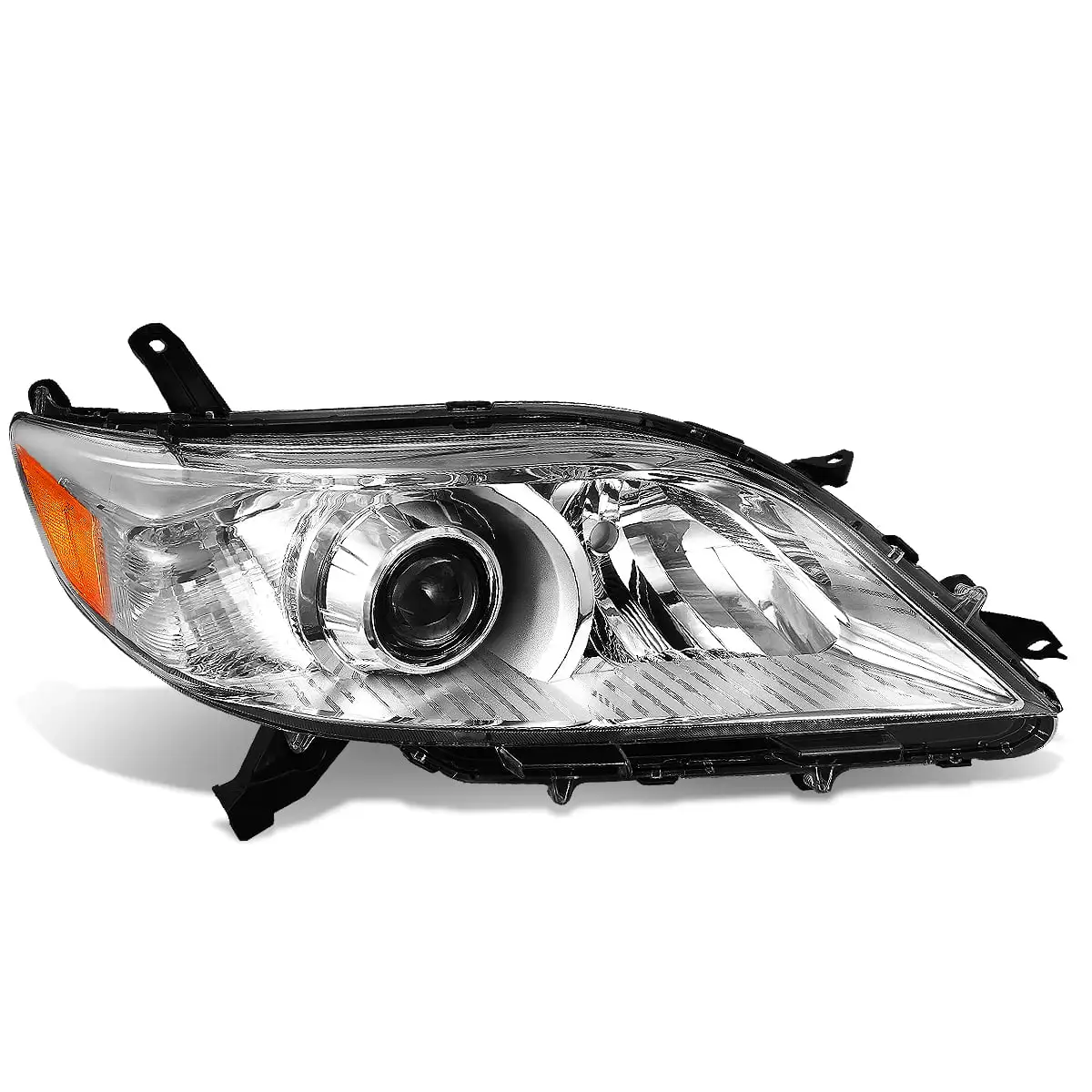 DNA Motoring OEM-HL-0050-R For 2011 to 2020 Toyota Sienna 1Pc Right / Passenger Side Factory Style Chrome Housing Projector Headlight Lamp 12 13 14 15 16 TO2503199