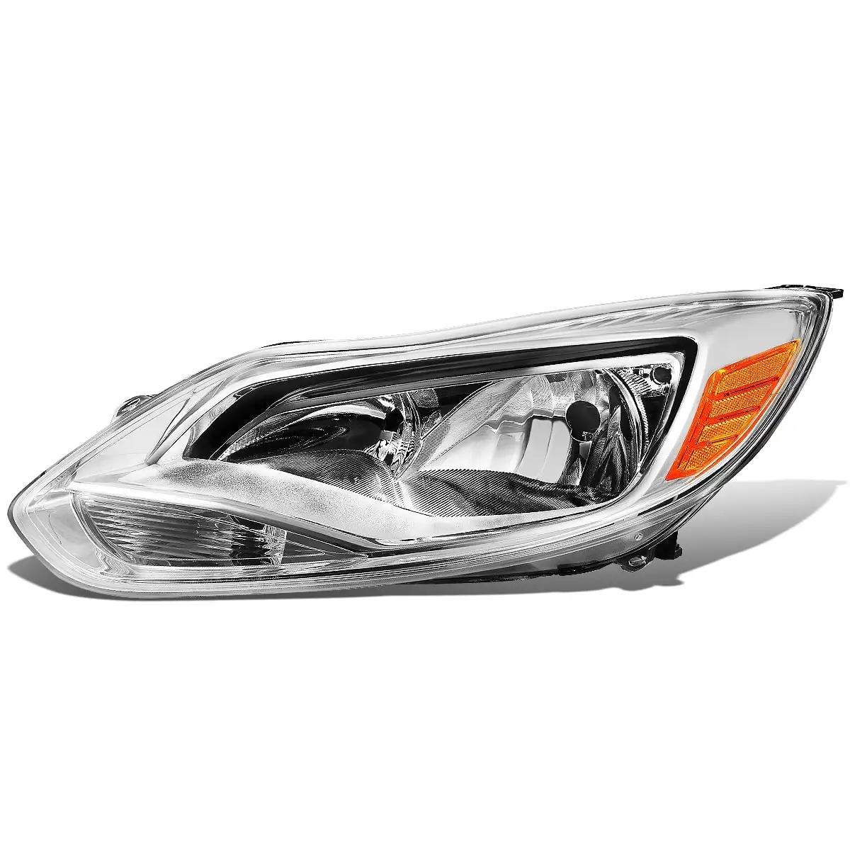 DNA Motoring OEM-HL-0063-L For 2012 to 2014 Ford Focus 1Pc Left / Driver Side Factory Style Black Housing Headlight Lamp 13 FO2502299