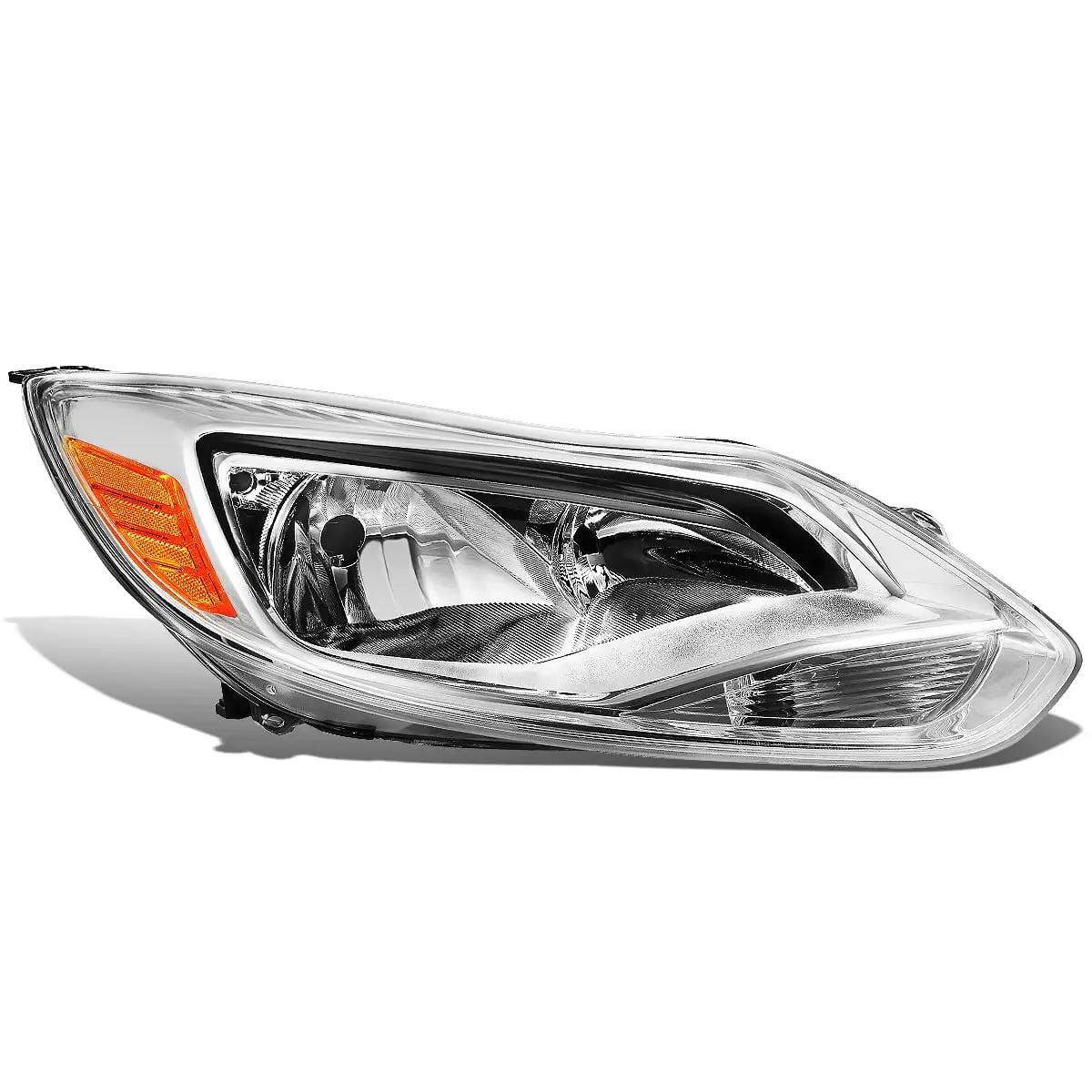 DNA Motoring OEM-HL-0063-R For 2012 to 2014 Ford Focus 1Pc Right / Passenger Side Factory Style Black Housing Headlight Lamp 13 FO2503299