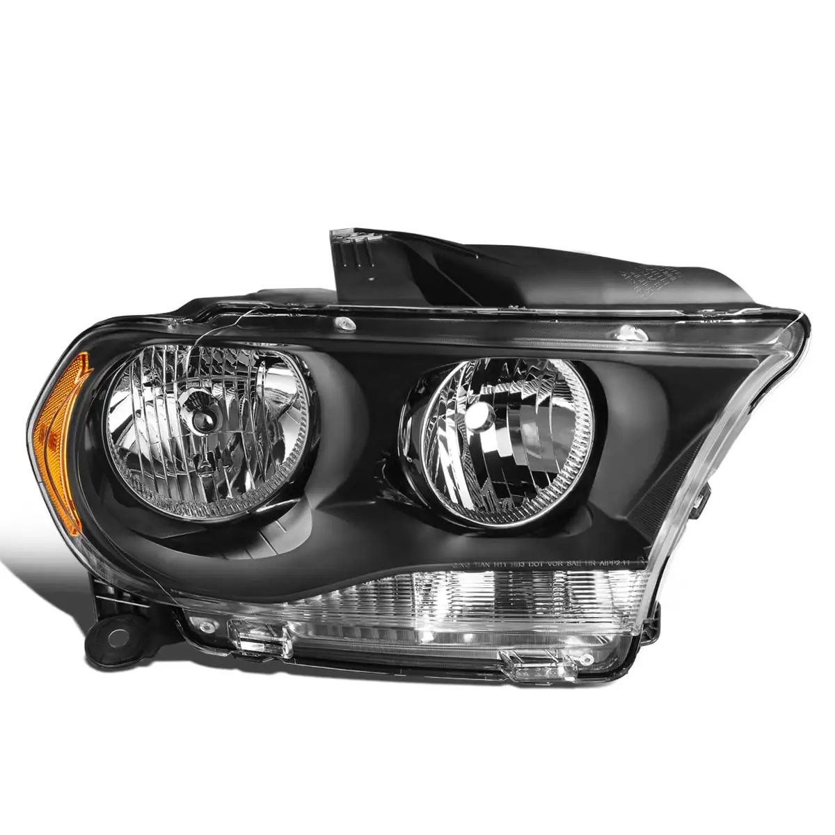 DNA Motoring OEM-HL-0066-R For 2011 to 2013 Dodge Durango 1PC Factory Style Headlight Headlamp Assembly Right / Passenger Side (Black) 12 CH2503228