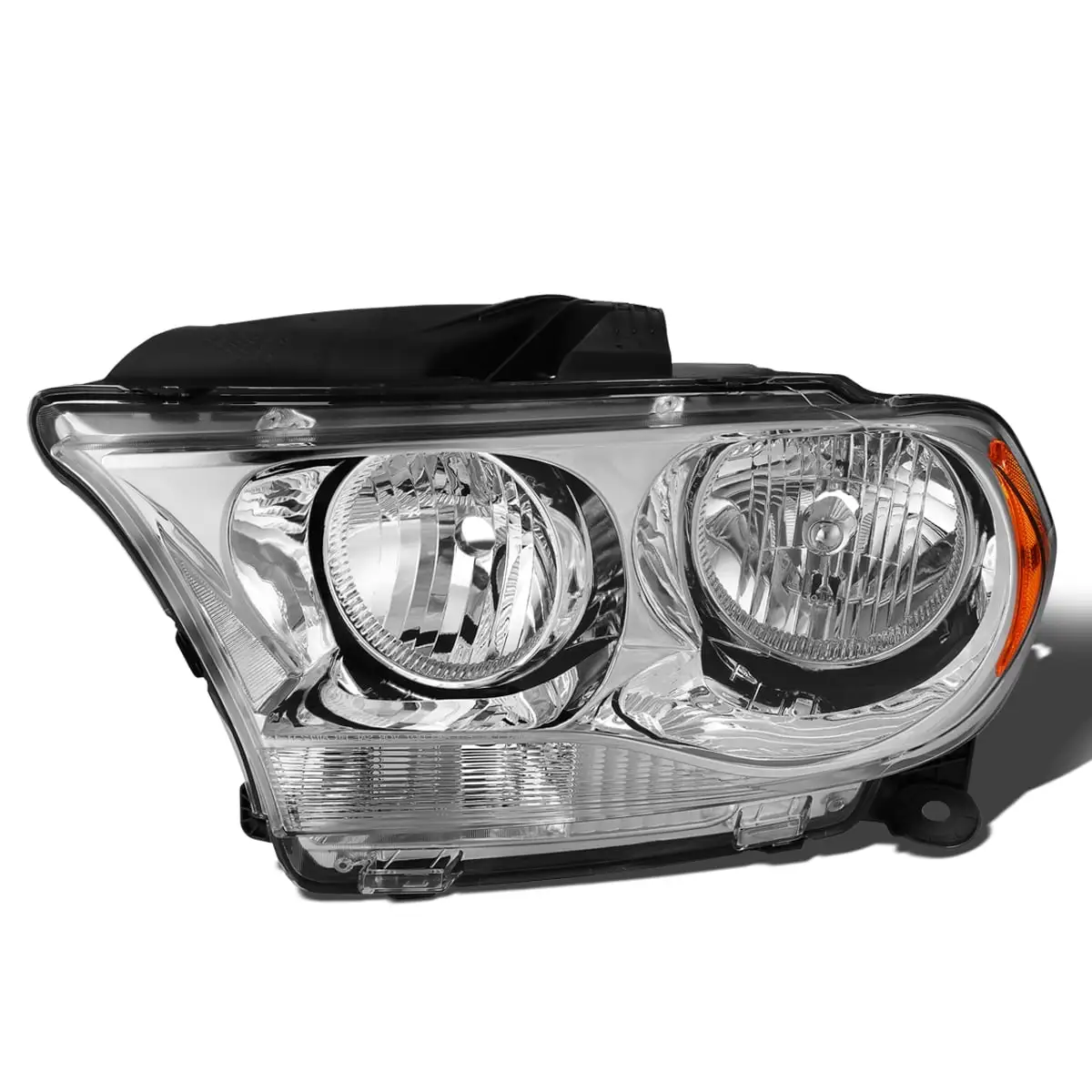 DNA Motoring OEM-HL-0067-L For 2011 to 2013 Dodge Durango 1PC Factory Style Headlight Headlamp Assembly Left / Driver Side (Chrome) 12 CH2502228