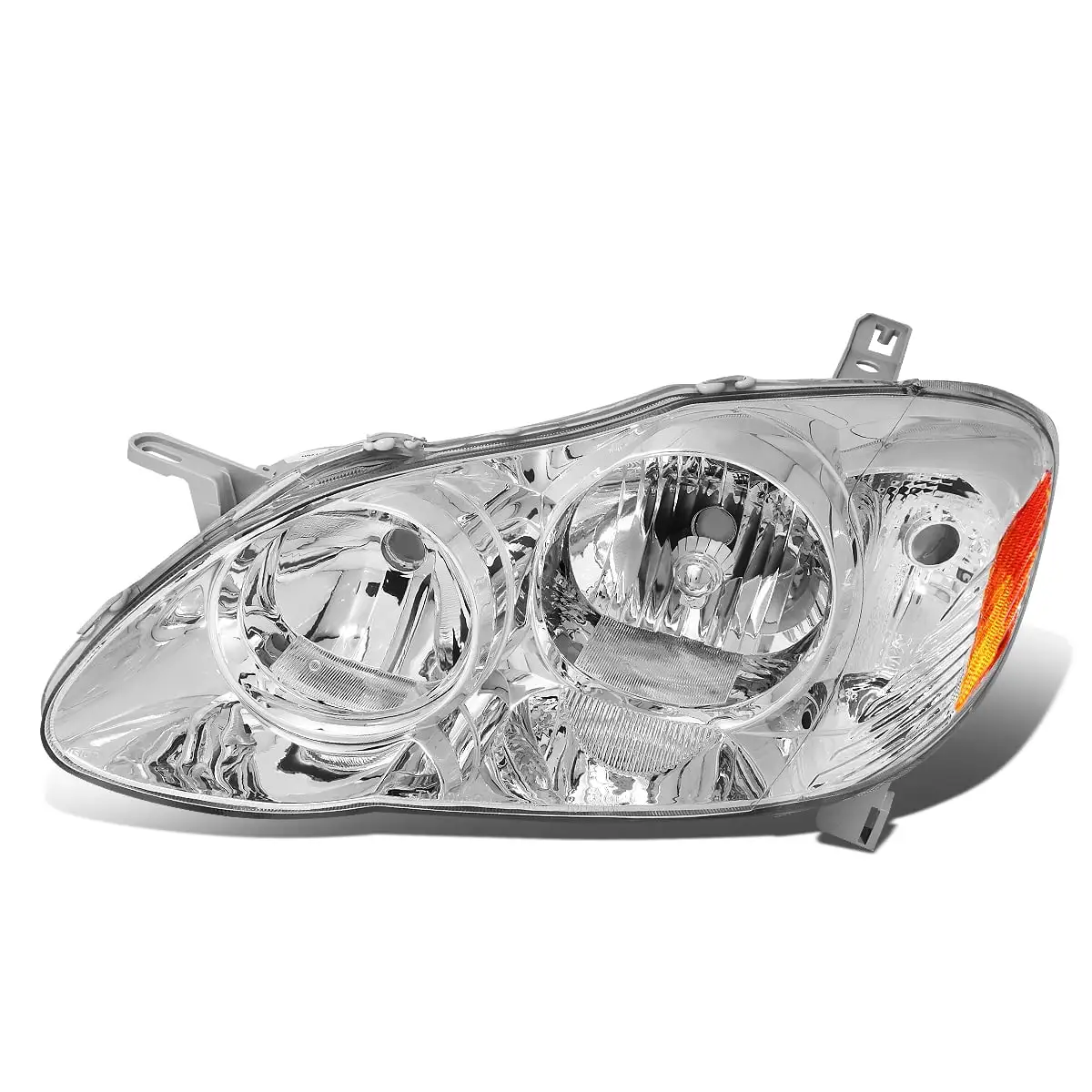 DNA Motoring OEM-HL-0088-L For 2003 to 2008 Toyota Corolla Chrome Housing Left / Driver Side Factory Style Headlight Headlamp 04 05 06 07 TO2502160