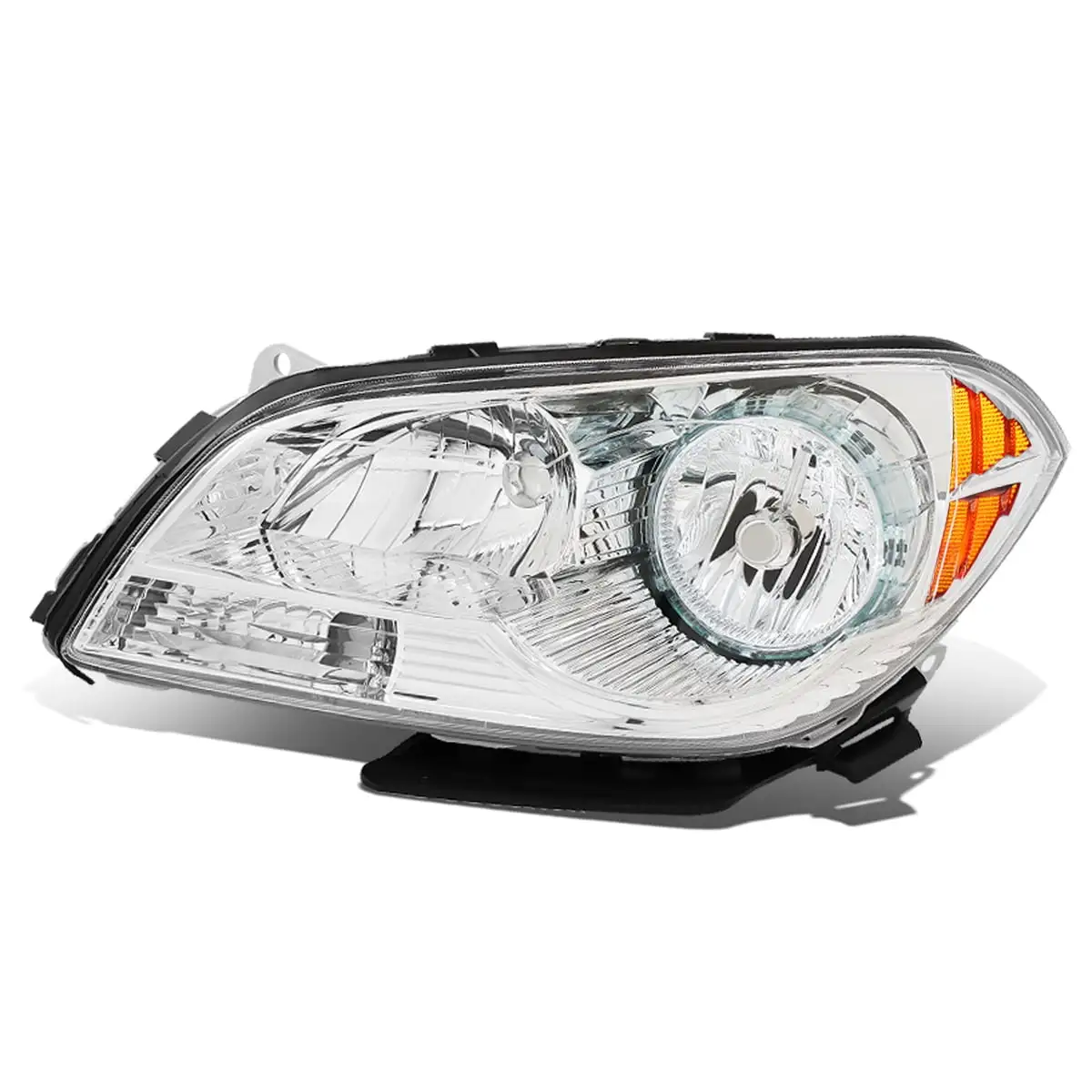 DNA Motoring OEM-HL-0114-L For 2008 to 2012 Chevy Malibu 1Pc Left / Driver Side Factory Style Chrome Housing Headlight Lamp 09 10 11 GM2502307