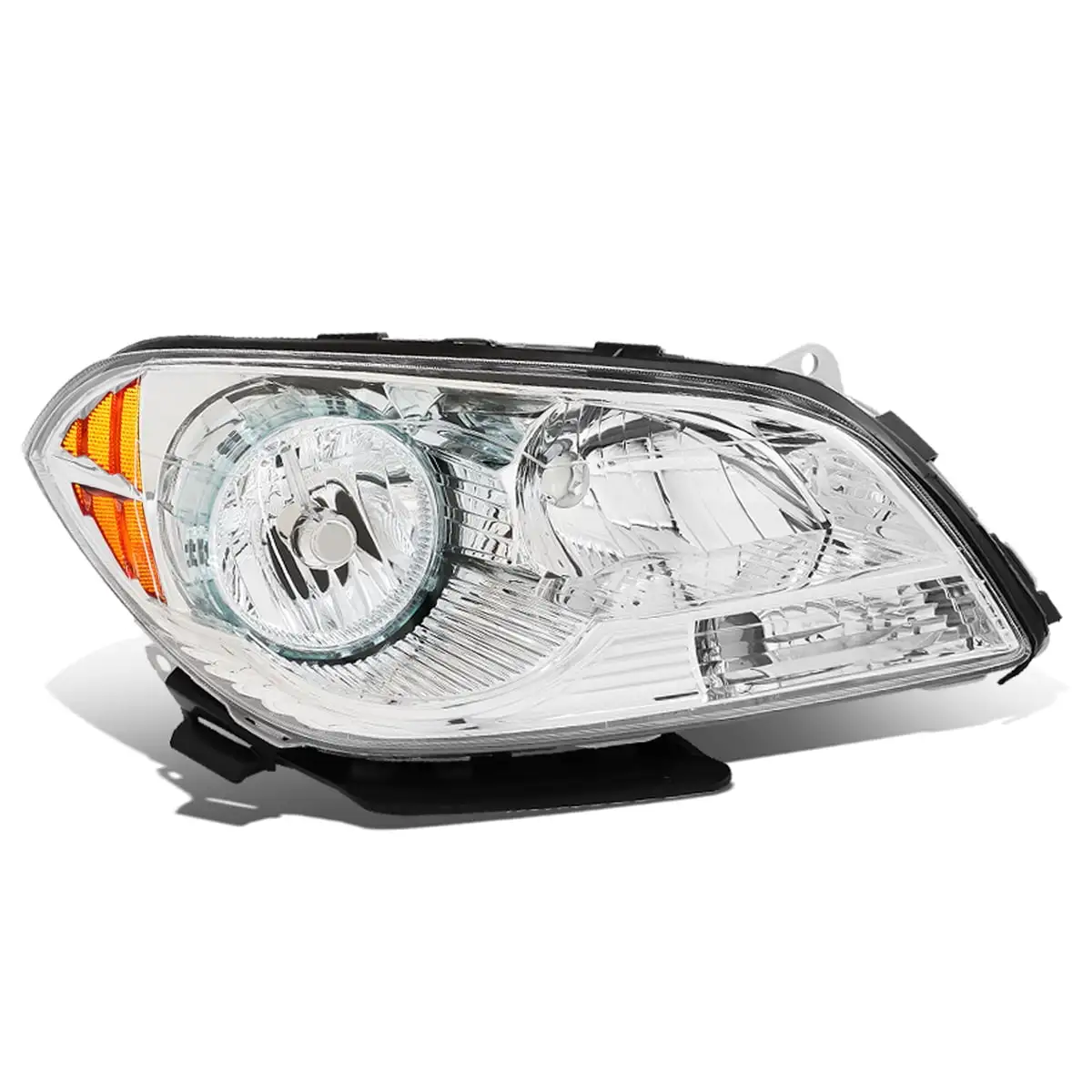 DNA Motoring OEM-HL-0114-R For 2008 to 2012 Chevy Malibu 1Pc Right / Passenger Side Factory Style Chrome Housing Headlight Lamp 09 10 11 GM2503307