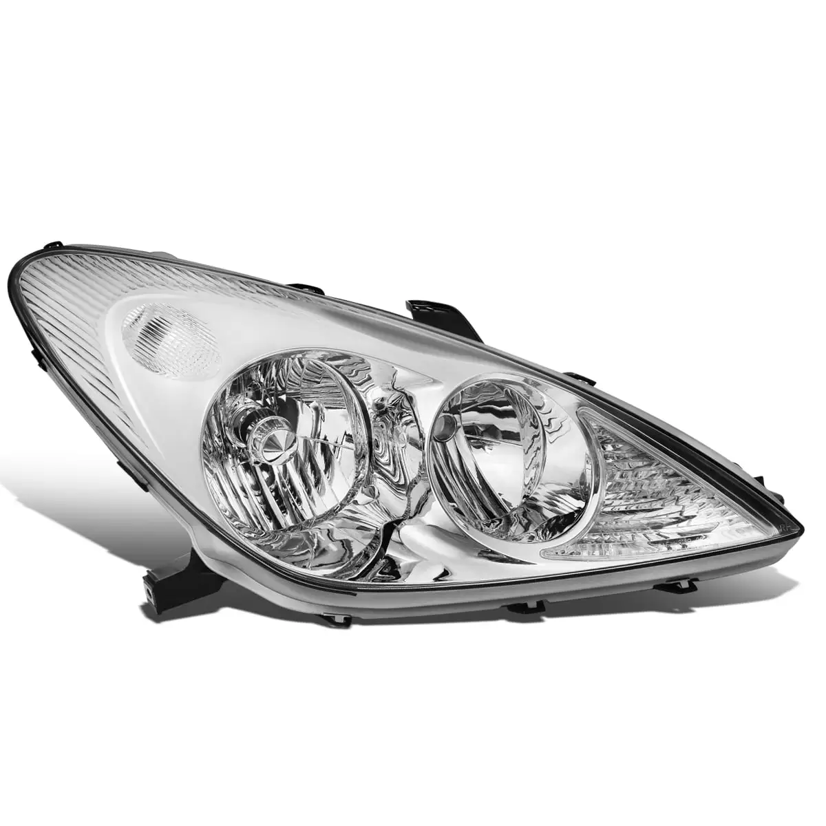 DNA Motoring OEM-HL-0117-R For 2002 to 2003 Lexus ES300 2004 ES330 1Pc Right / Passenger Side Factory Style Chrome Housing Headlight Lamp LX2503114