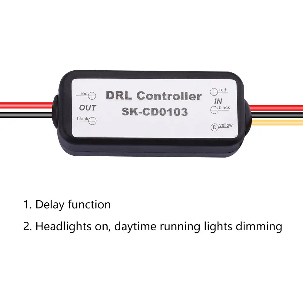 Diymore Car LED Controller Daytime Running Light Lamp 5A DRL Auto On/Off Switch Controller Relay 12-18V for Auto Car Accessories