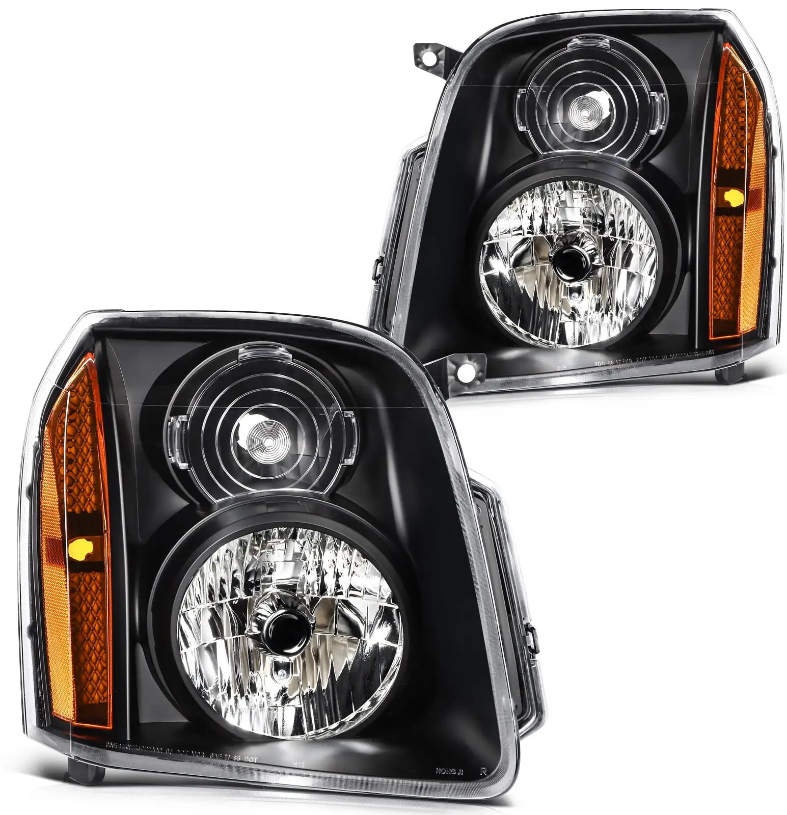 ECCPP Headlight Assembly for GMC Yukon 2007.for GMC Yukon 2008.for GMC Yukon 2009.for GMC Yukon 2010.for GMC Yukon 2011 Driver and Passenger Side Headlamps