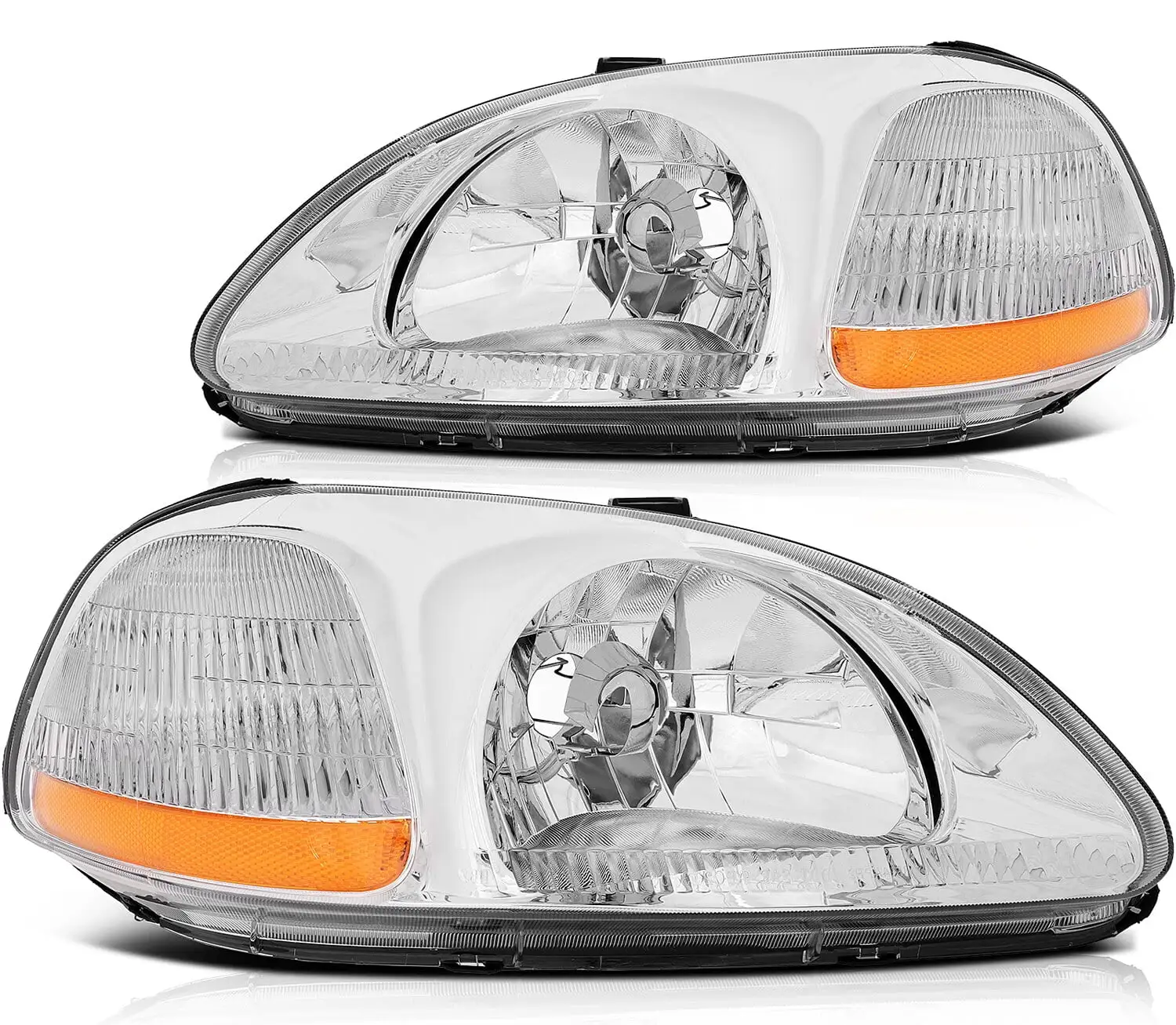 ECCPP Headlight Assembly for Honda Civic 1996-1998 Driver and Passenger Side Headlamps