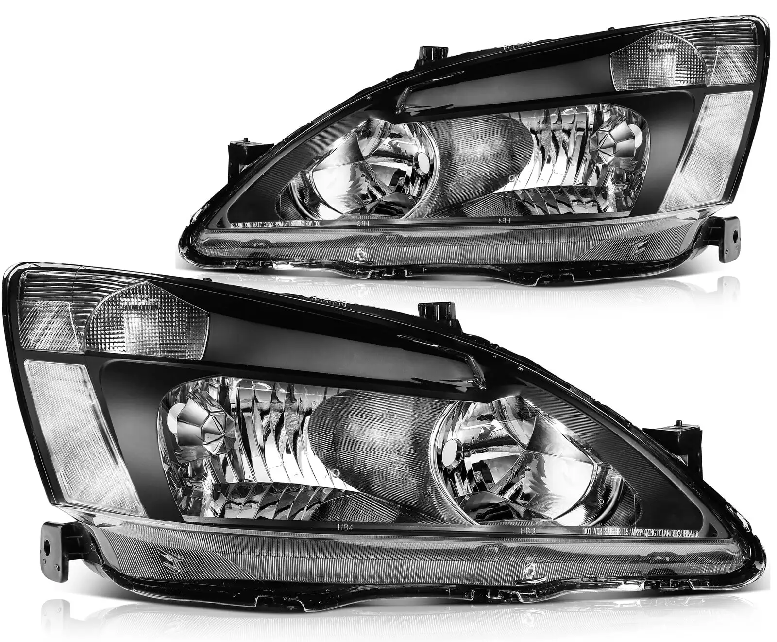 ECCPP Headlight Assembly for Honda For Accord 2003-2007 Driver and Passenger Side Headlamps