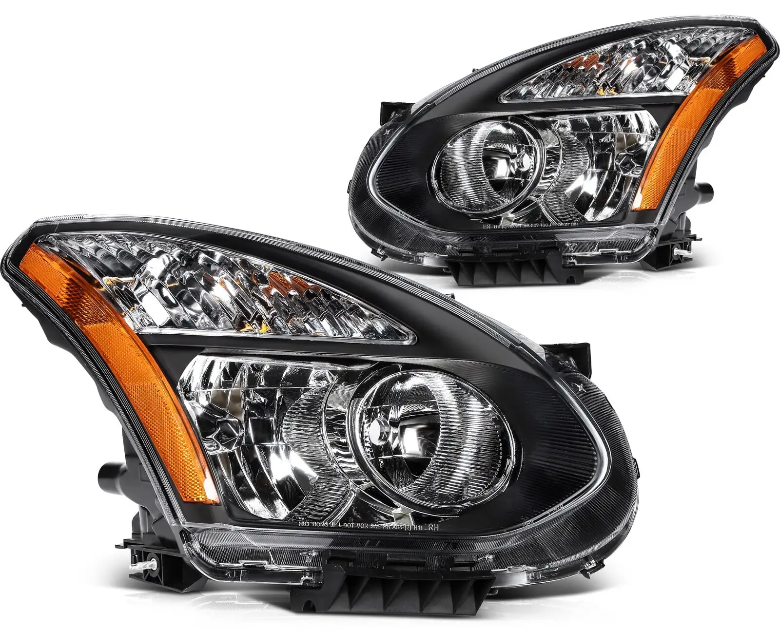 ECCPP Headlight Assembly for Nissan Rogue 2008.for Nissan Rogue 2009.for Nissan Rogue 2010.for Nissan Rogue 2011 Driver and Passenger Side Headlamps