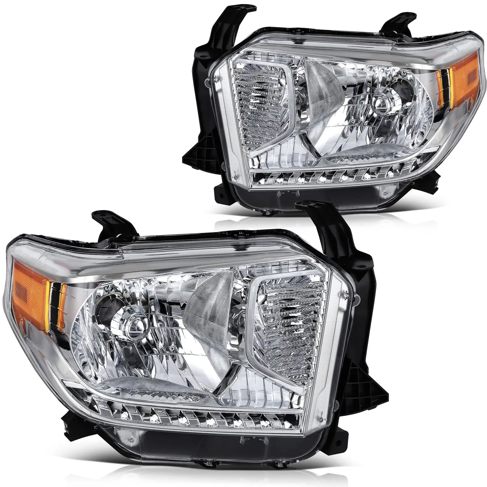 ECCPP Headlight Assembly for Toyota Tundra 2014-2017 Driver and Passenger Side Headlamps