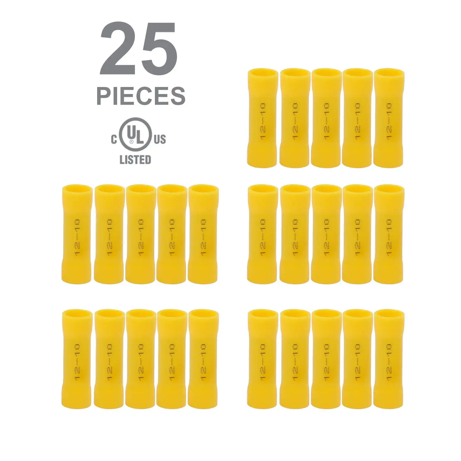 Ever Start 25-Piece Splice Connectors. Fits 12-10 Gauge for Cars or Trucks. Model 5116. Yellow. UL