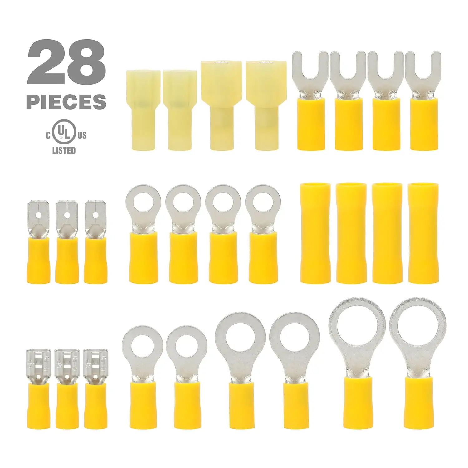 Ever Start 28-Piece Assorted Connectors Kit. Model 5103. Yellow. UL Listed