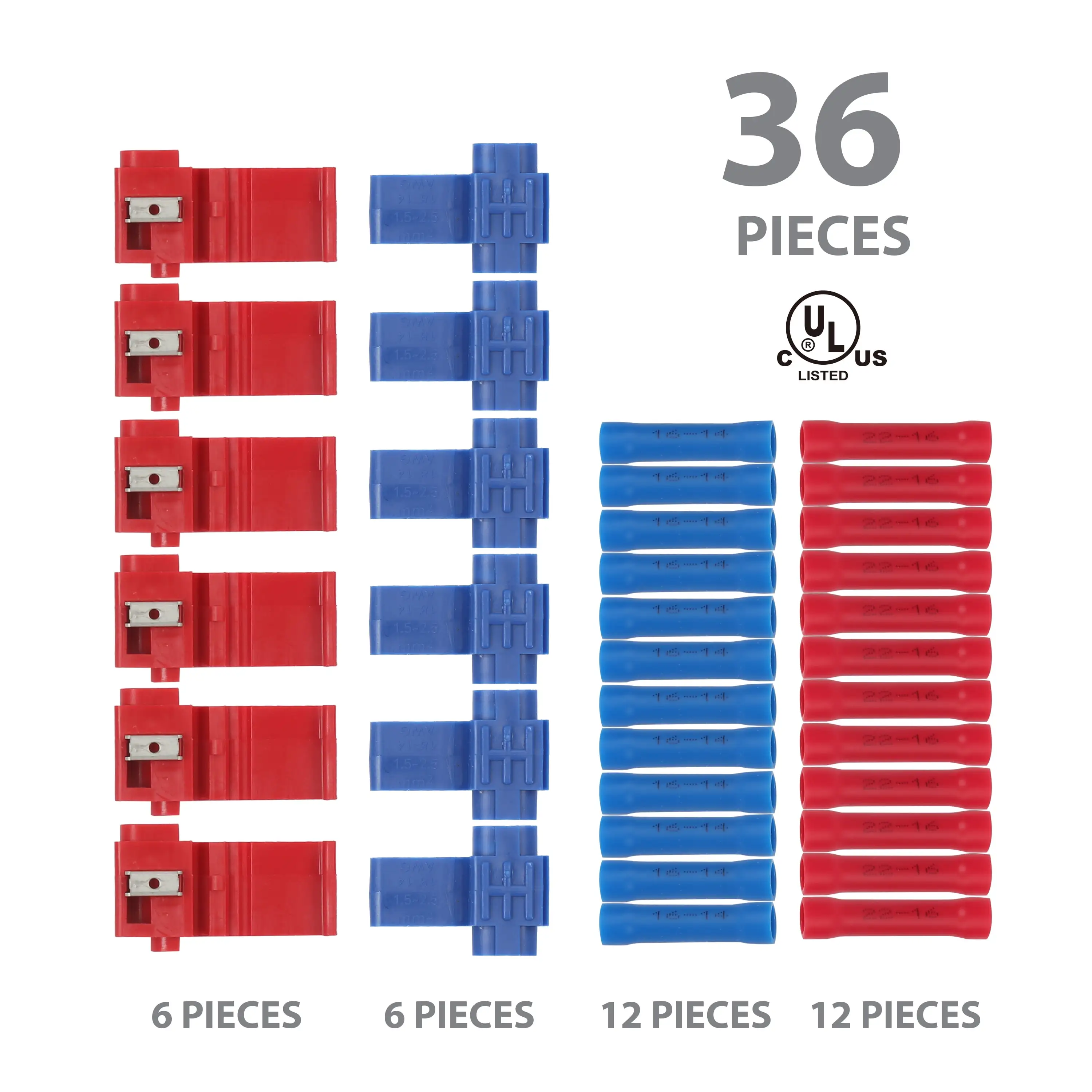 Ever Start 36-Piece Splice and Quick Connector Assortment. Model 5120. Blue. Red. UL