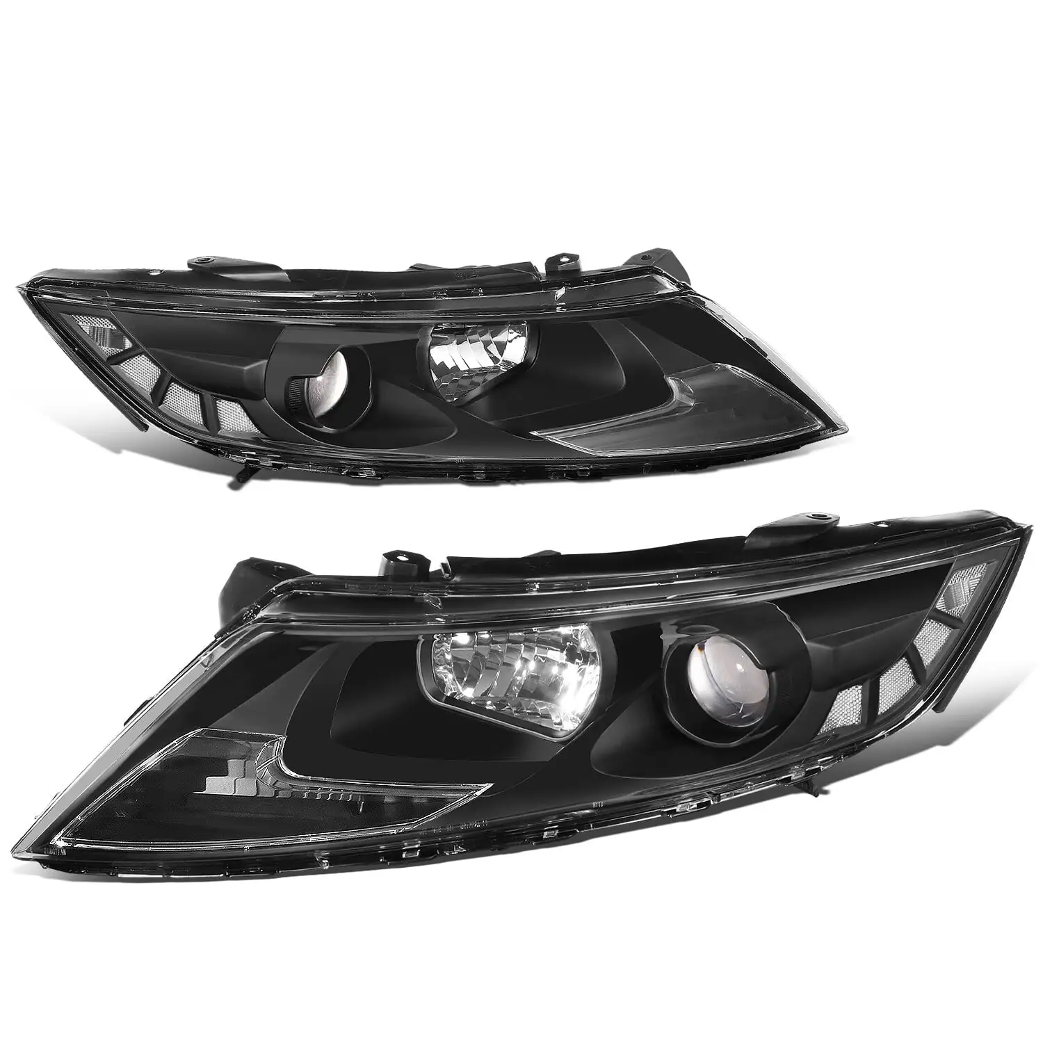 For 11-13 Optima Non-Hybrid Factory Style Black Housing Clear Corner Projector Headlight Lamps Fits select: 2013 KIA OPTIMA LX. 2012 KIA OPTIMA EX