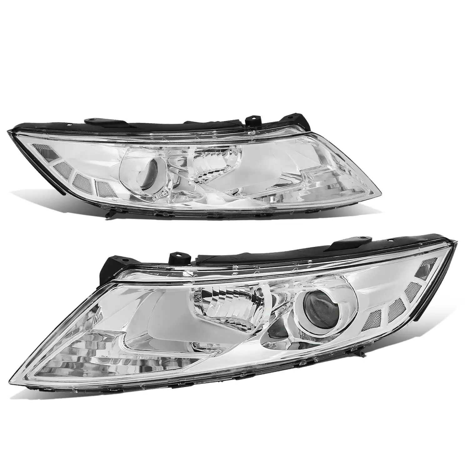 For 11-13 Optima Non-Hybrid Factory Style Chrome Housing Clear Corner Projector Headlight Lamps Fits select: 2013 KIA OPTIMA LX. 2012 KIA OPTIMA EX