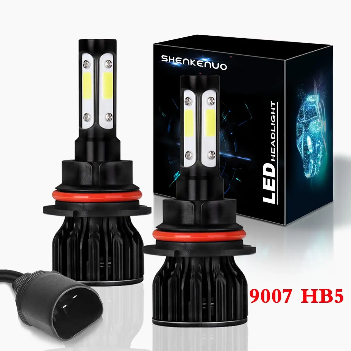 For Nissan Frontier 1998-2019 4 side CSP LED Headlight Bulbs.Super Bright LED Conversion Kit 14000LM.9004/9007 High Beam and Low Beam.Pack of 2