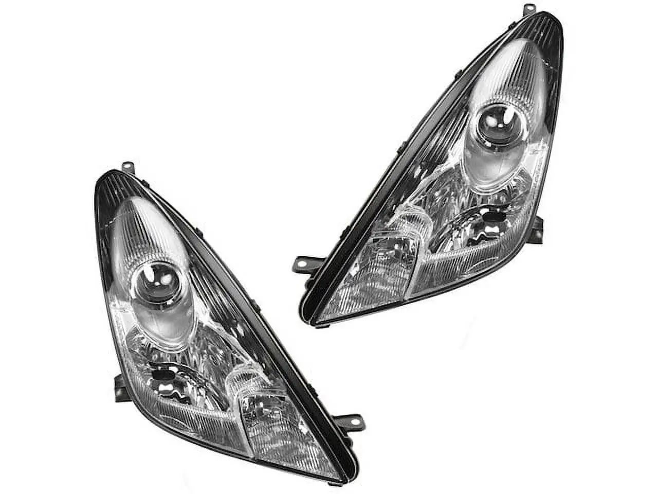 Halogen Headlight Assembly - Set of 2 - Compatible with 2000 - 2005 Toyota Celica 2001 2002 2003 2004