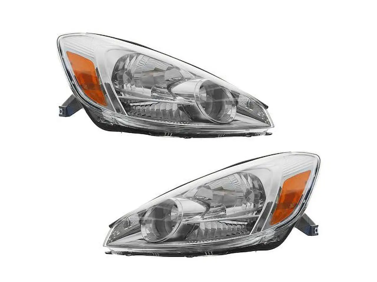 Halogen Headlight Assembly Set of 2 - Compatible with 2004 - 2005 Toyota Sienna