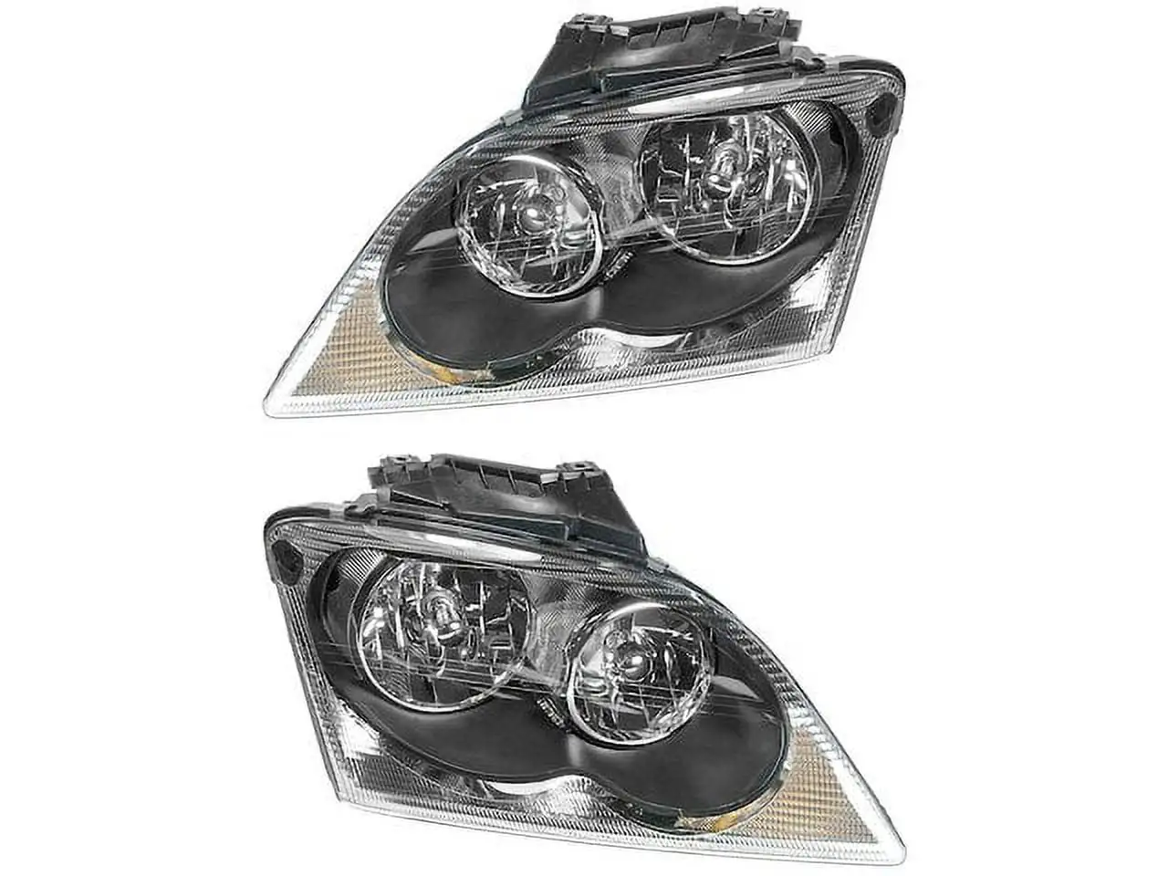 Halogen Headlight Assembly Set of 2 - Compatible with 2004 - 2006 Chrysler Pacifica (From 06/09/2003) 2005