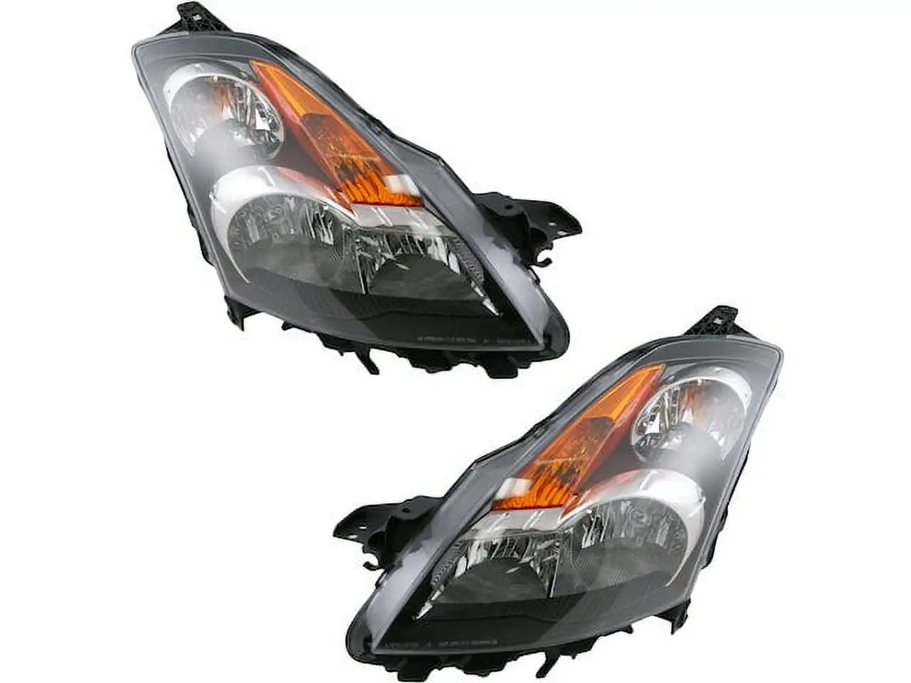 Halogen Headlight Assembly - Set of 2 - Compatible with 2007 - 2009 Nissan Altima Sedan 2008