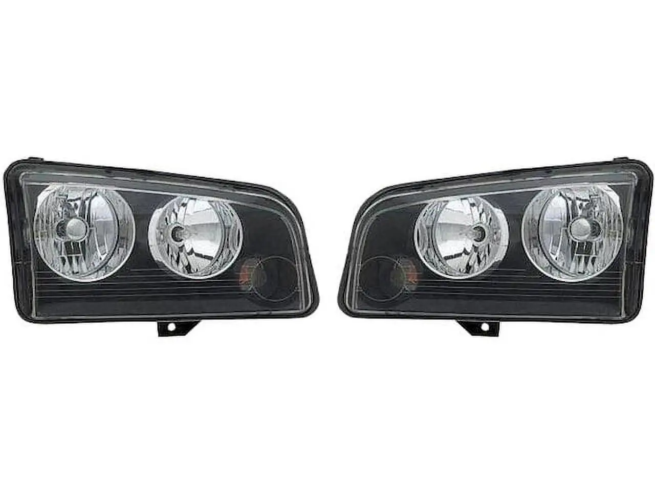 Halogen Headlight Assembly - Set of 2 - Compatible with 2007 - 2010 Dodge Charger (From 11/08/2006 Vehicle Production) 2008 2009