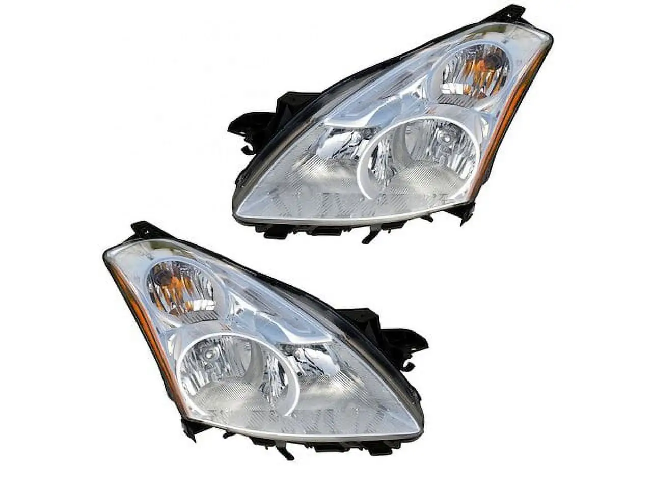 Halogen Headlight Assembly Set of 2 - Compatible with 2010 - 2012 Nissan Altima Sedan 2011