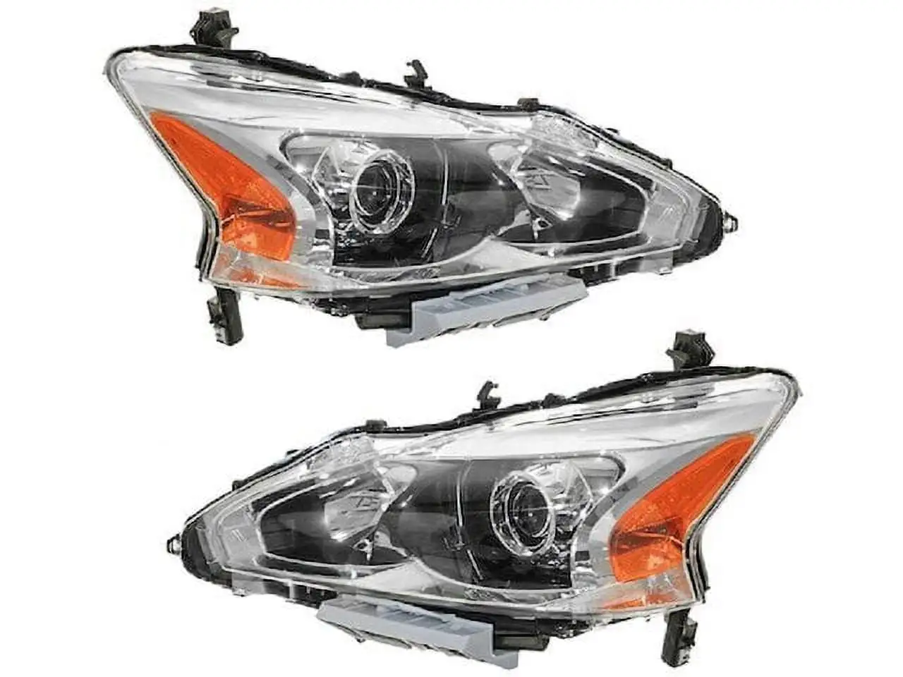 Halogen Headlight Assembly Set of 2 - Compatible with 2013 - 2015 Nissan Altima Sedan 2014