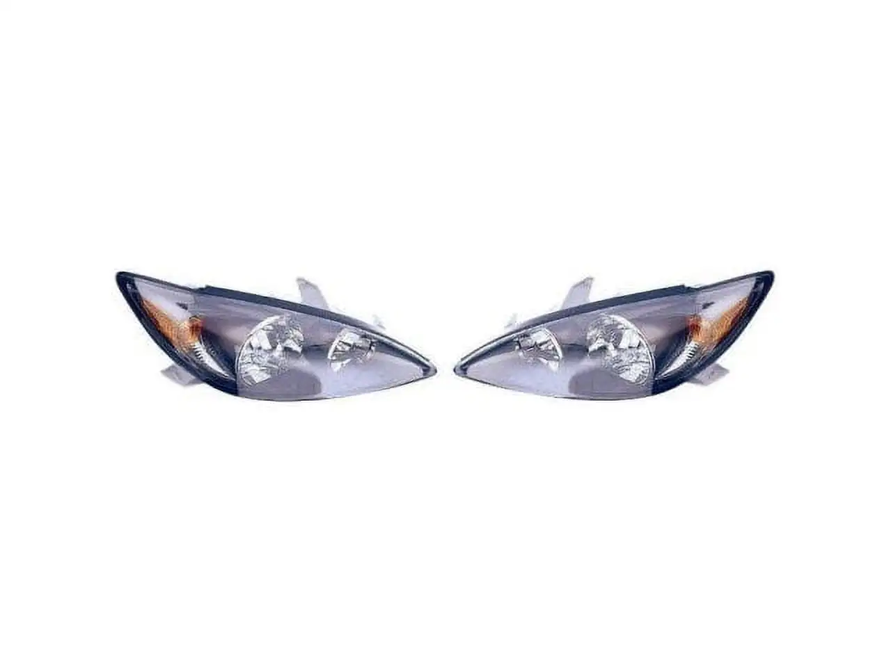 Headlight Assembly - Set of 2 - Black Trim - Compatible with 2002 - 2004 Toyota Camry SE 2003