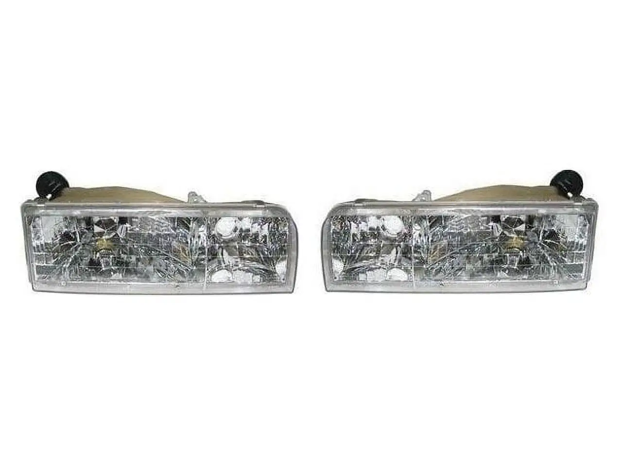 Headlight Assembly - Set of 2 - Compatible with 1995 - 1997 Lincoln Town Car 1996