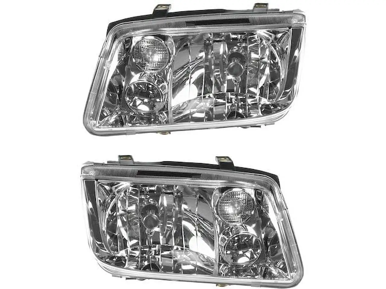 Headlight Assembly - Set of 2 - Compatible with 1999 - 2002 Volkswagen Jetta without Fog Lights (From 9/1998) 2000 2001