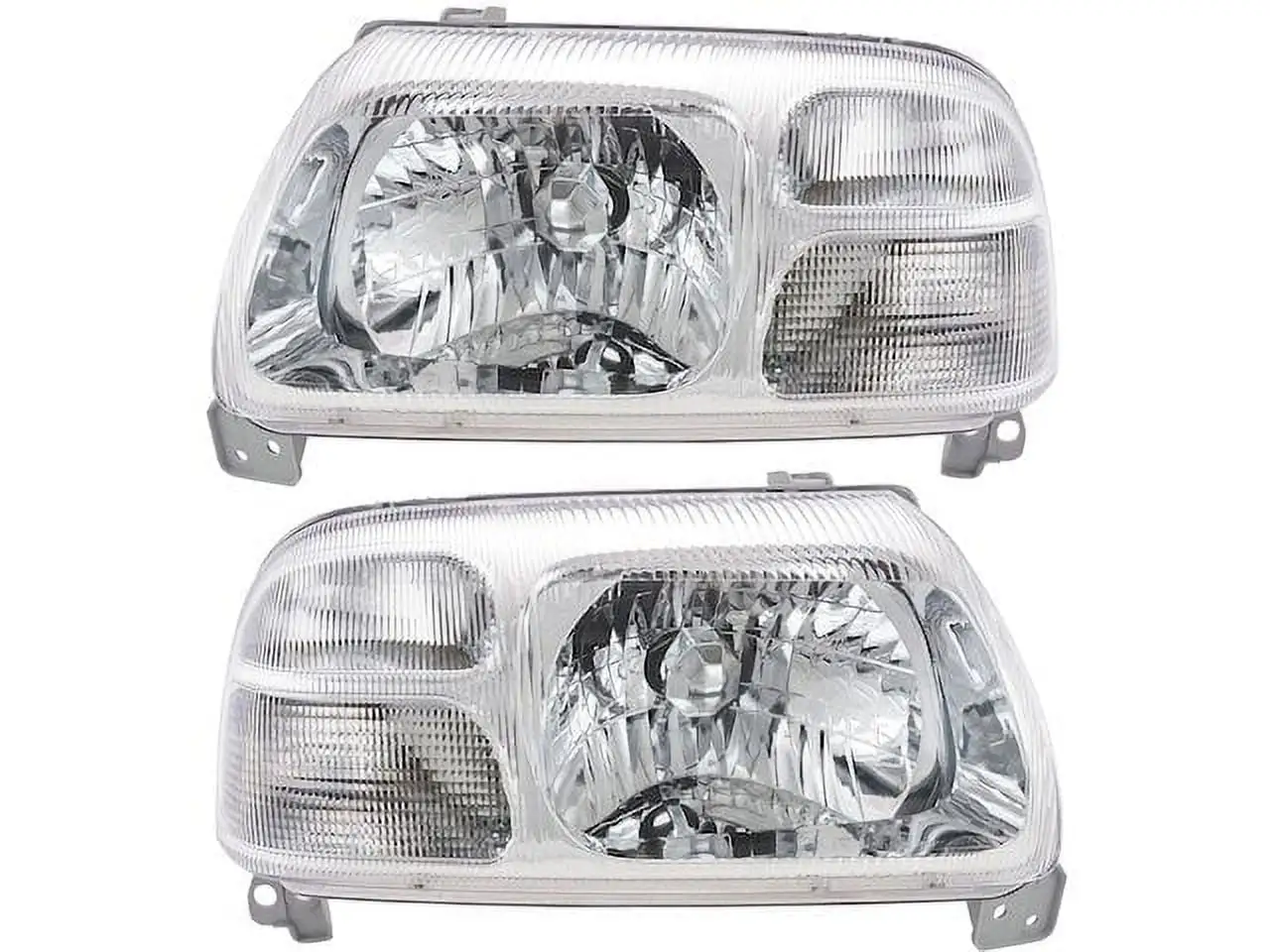 Headlight Assembly - Set of 2 - Compatible with 1999 - 2003 Suzuki Grand Vitara 2000 2001 2002