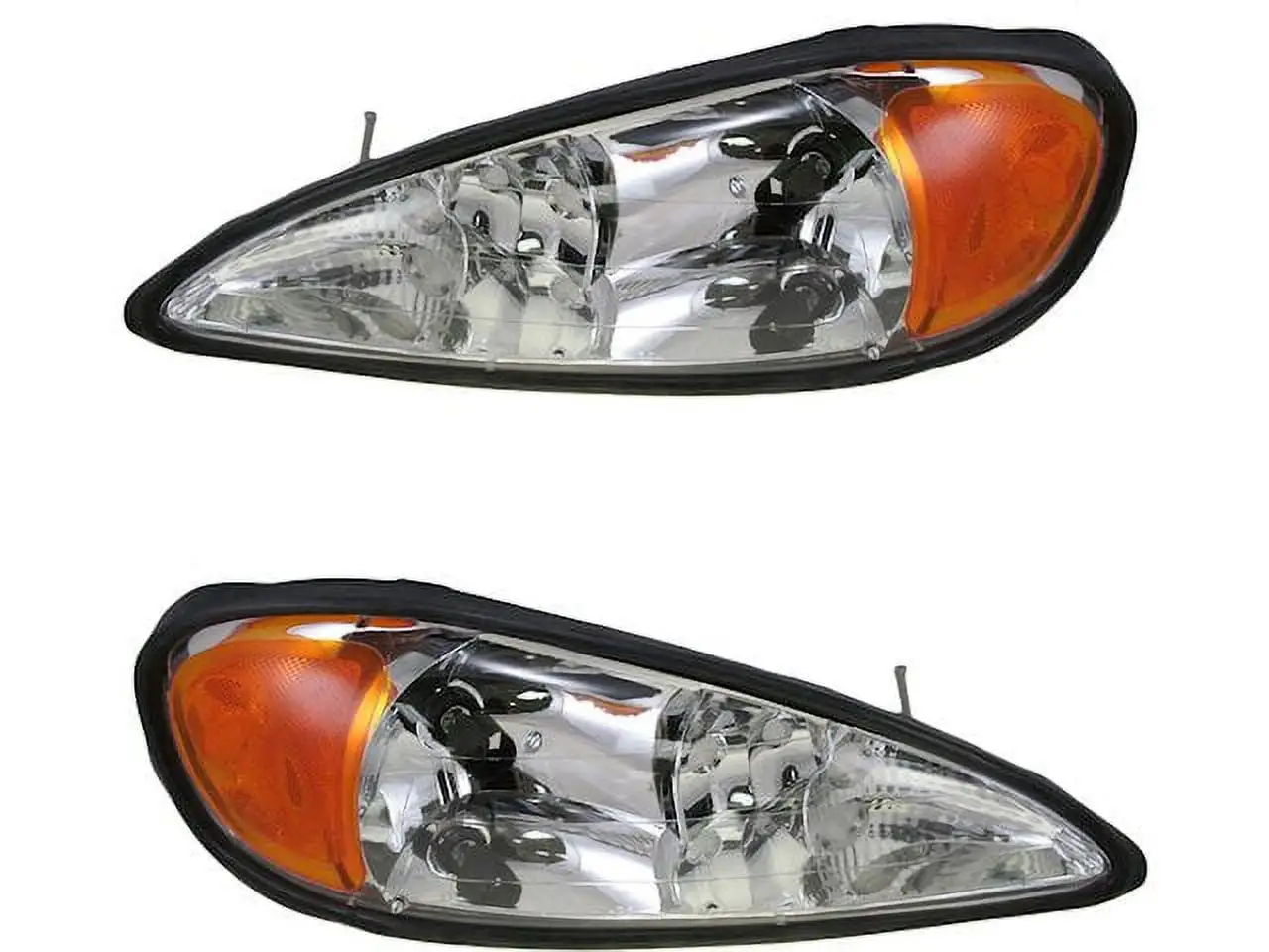 Headlight Assembly Set of 2 - Compatible with 1999 - 2005 Pontiac Grand Am 2000 2001 2002 2003 2004