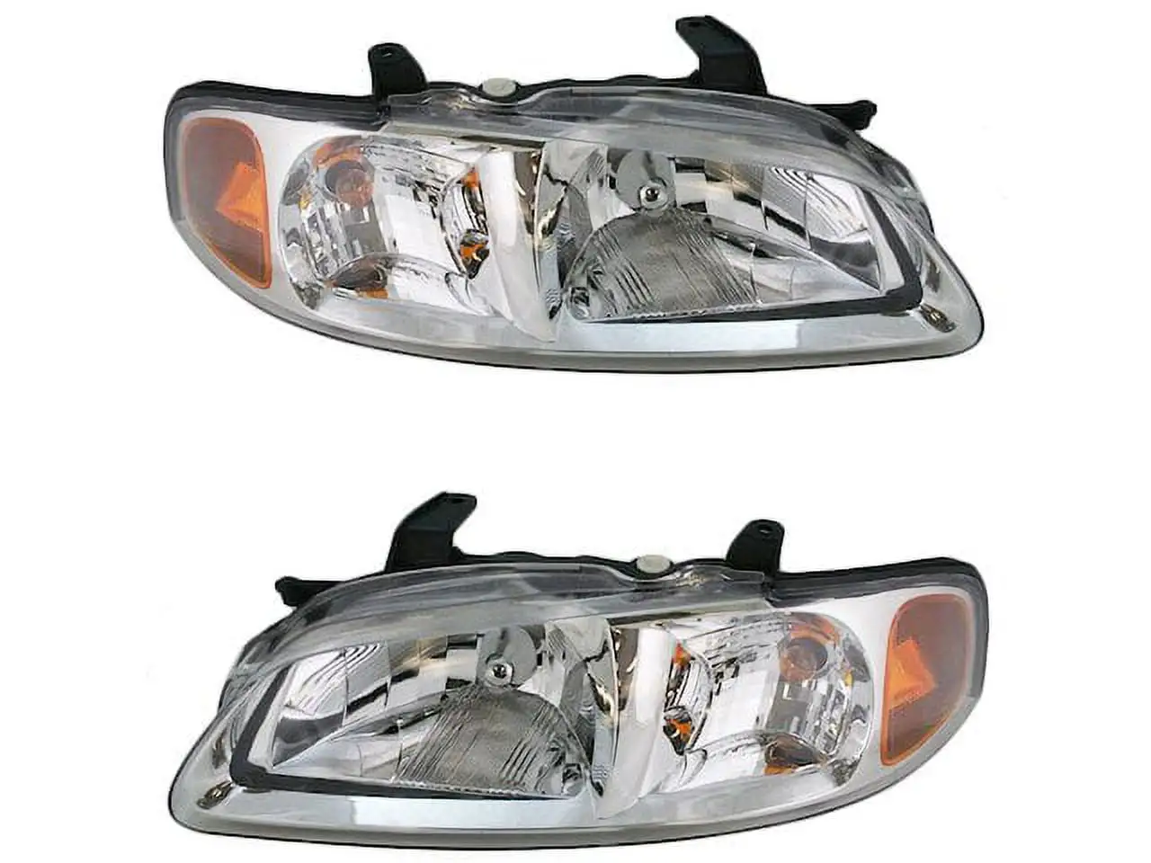 Headlight Assembly - Set of 2 - Compatible with 2000 - 2003 Nissan Sentra GXE 2001 2002